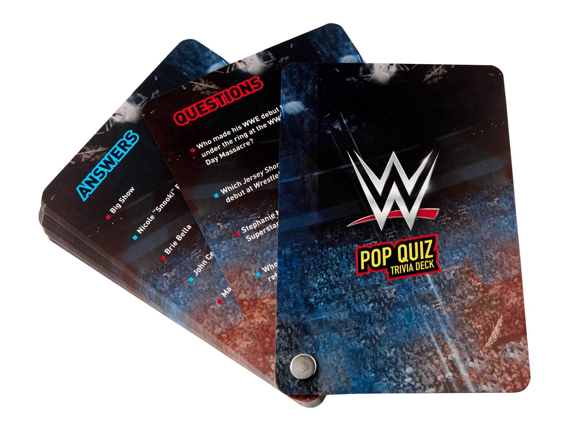 WWE Pop Quiz Trivia Card Game - 100+ Questions About WWE Superstars & History | Perfect for Parties, Game Nights & WWE Fans Gift