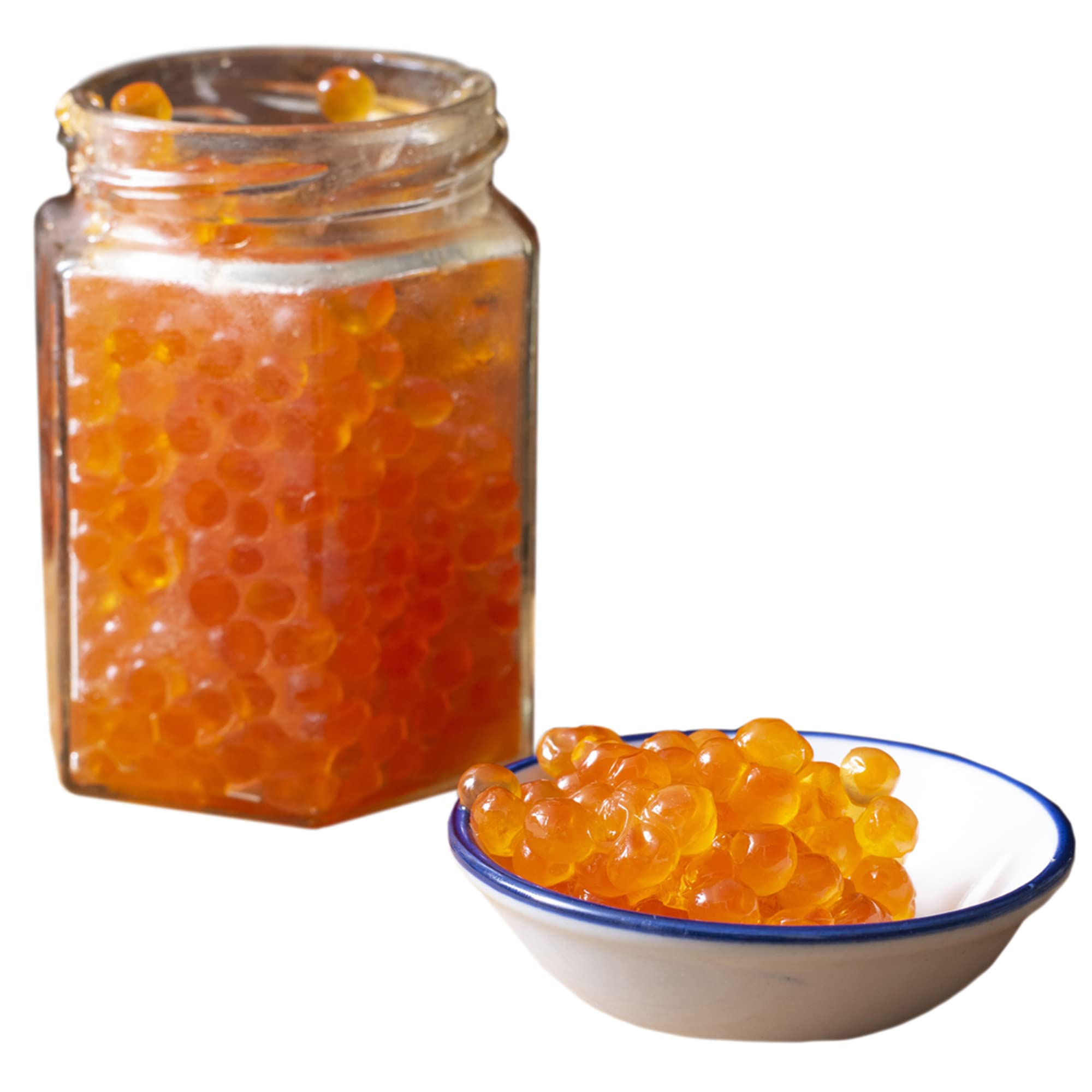 Premium Wild Alaskan Keta Salmon Roe (Ikura) - 2 Jars (6 Oz Each) - Sushi Topping, Caviar Substitute, Gourmet Seafood Delicacy - Perfect for Sushi, Poke Bowls & Fine Dining Appetizers