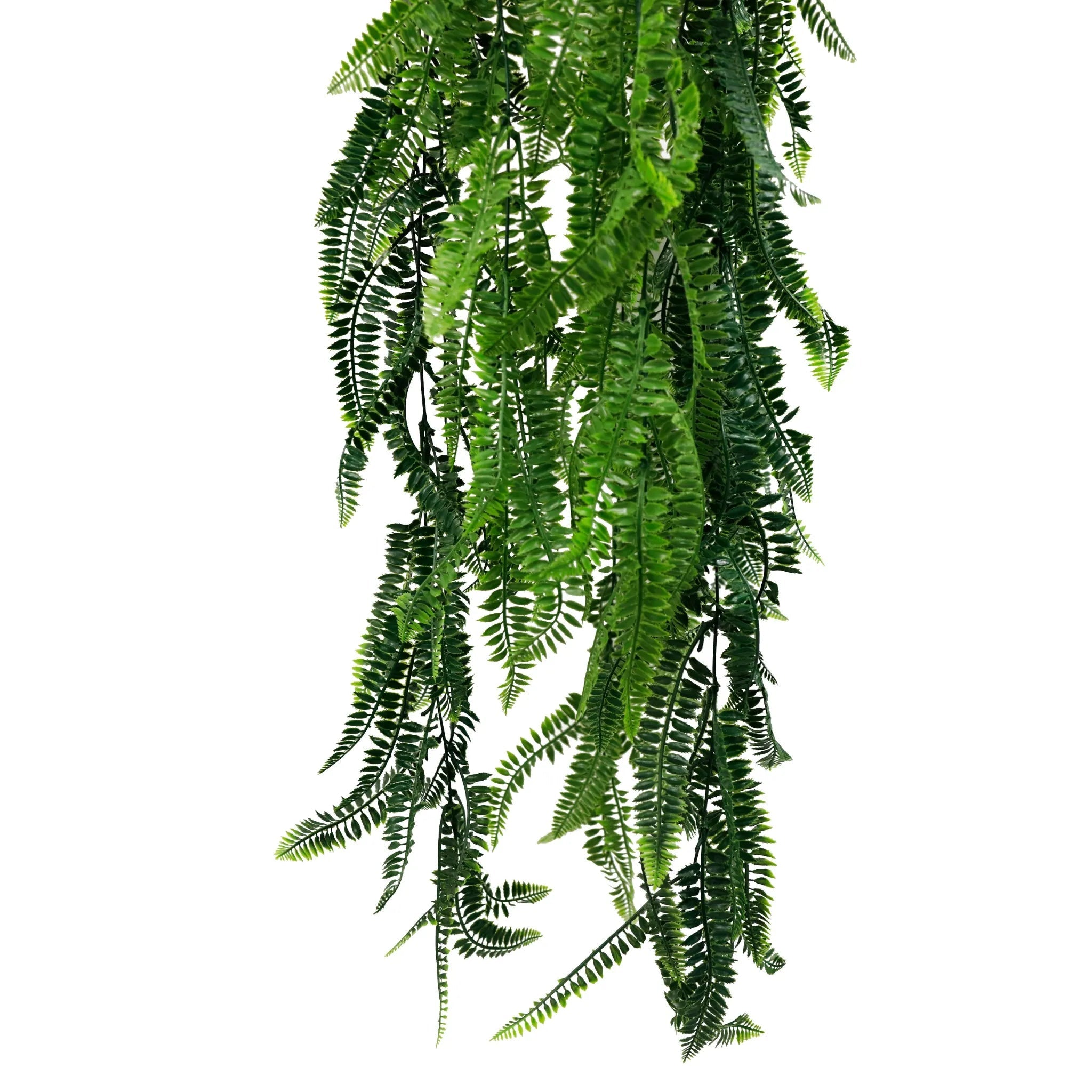 Premium Artificial Lush Fern Hanging Basket - UV Resistant Faux Greenery (35cm x 125cm) for Outdoor Patio, Porch & Garden Decor