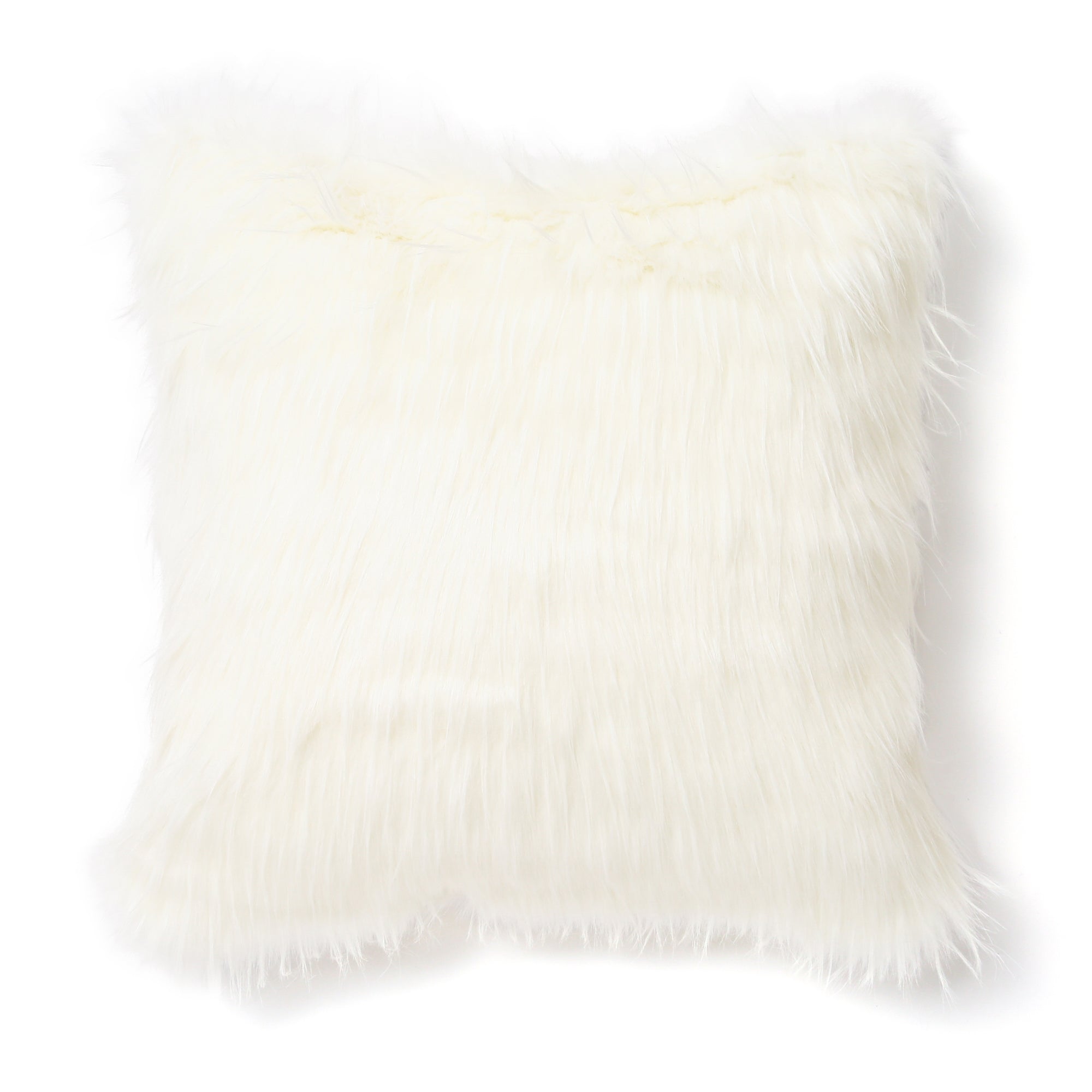Premium Faux Fur Cushion Cover 18x18 Inches - Soft & Luxurious White Pillow Case for Sofa, Bed, Chair - Cozy Home Decor & Gift Idea