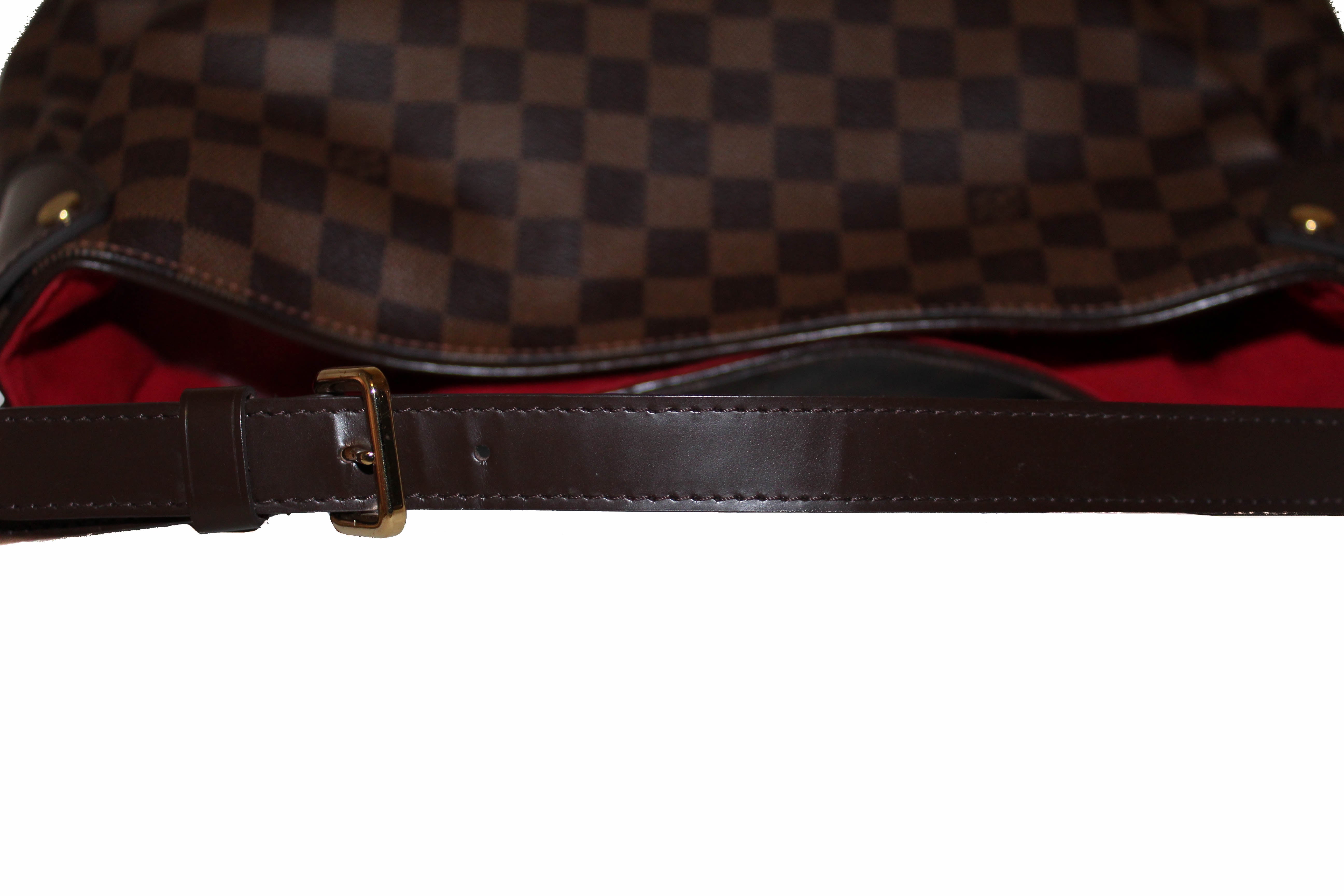 Authentic Louis Vuitton Damier Ebene Canvas Reggia Shoulder Bag for Women - Luxury Crossbody Purse with Adjustable Strap, Perfect for Work, Travel & Everyday Use
