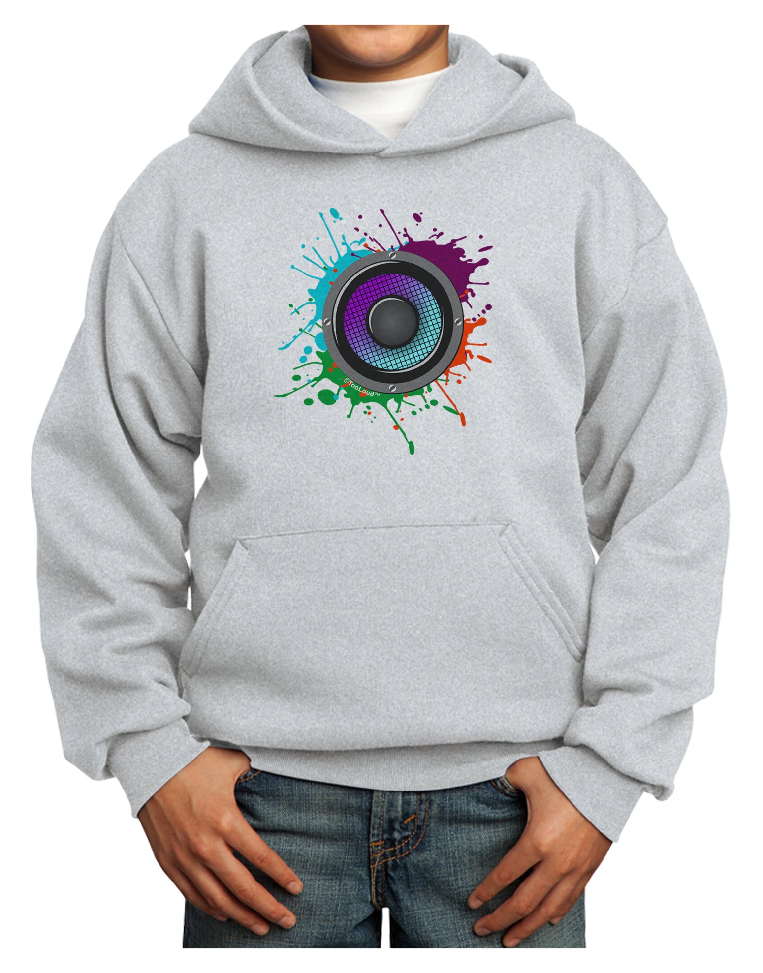 TOOLOUD Bluetooth Speaker Hoodie - Wireless Paint Splatter Design, Youth Pullover Sweatshirt with Built-in Speakers | Perfect for Music Lovers, Gym Workouts & Outdoor Activities