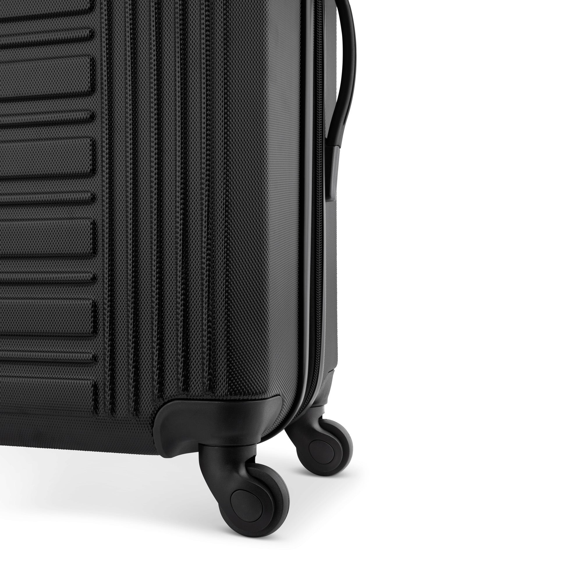 Atlantic Acclaim II 3-Piece Luggage Set - Lightweight Spinner Suitcase with TSA Lock, Durable Hardshell Carry On & Checked Bags (Black) - Perfect for Business Travel, Family Vacations & International Trips