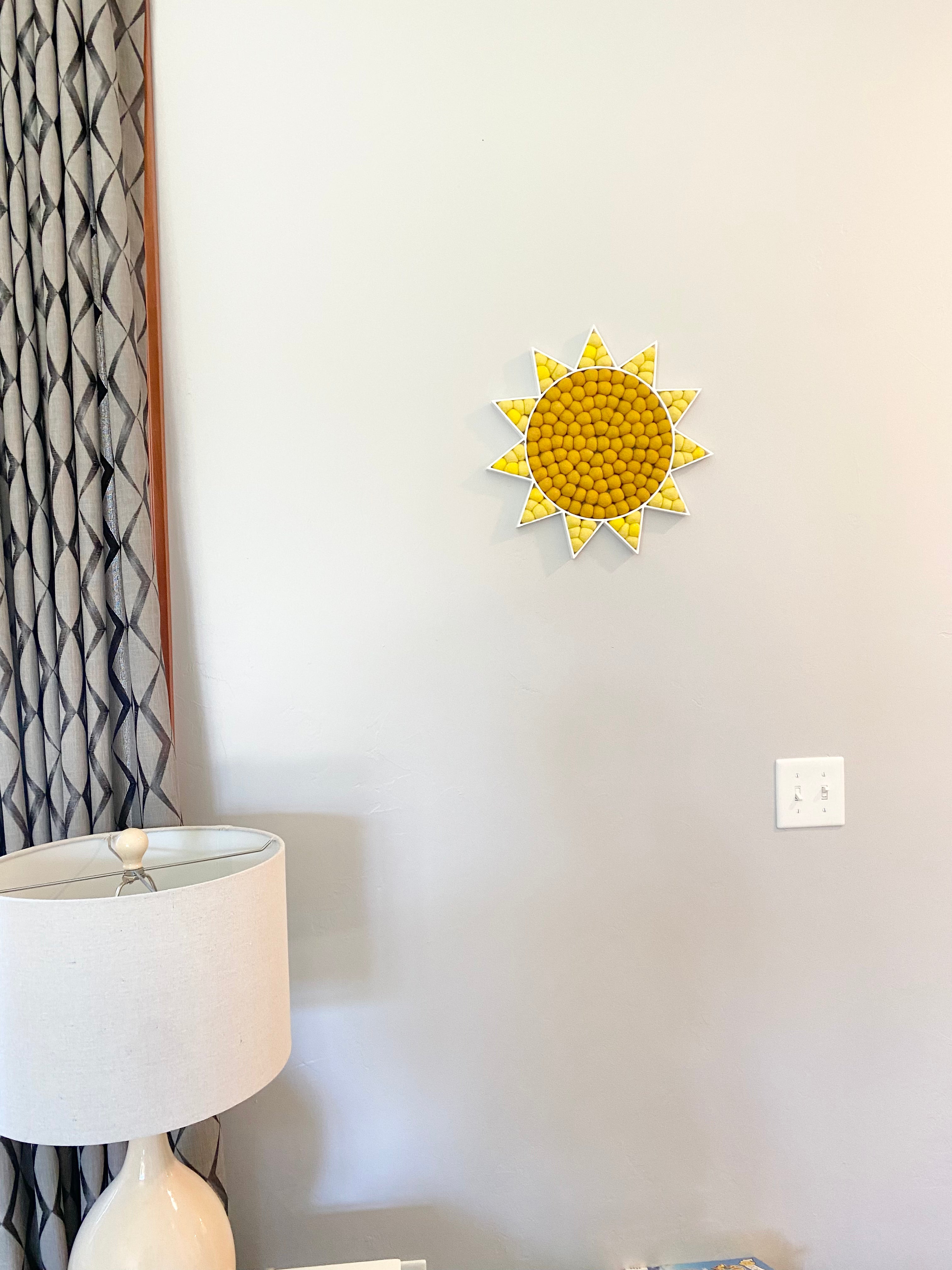 Sun Wall Hanging Decor - Handmade Boho Sunburst Wall Art for Living Room, Bedroom - Perfect for Home, Office & Yoga Studio Decor