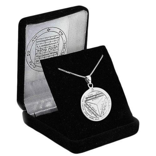 King Solomon Seventh Seal of Saturn Pendant Necklace - Powerful Amulet for Persuasion & Charisma | Spiritual Jewelry for Public Speaking, Business Meetings & Social Confidence