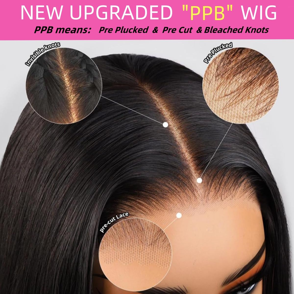 250 Density 6x4.75 Ultra-Thin HD Invisible Lace Closure Wig - Pre-Cut Deep Wave Human Hair Lace Front Wig - Glueless & Ready to Wear in 3 Seconds - Perfect for Beginners (20 Inch) - Great for Daily Wear, Special Occasions & Protective Styling
