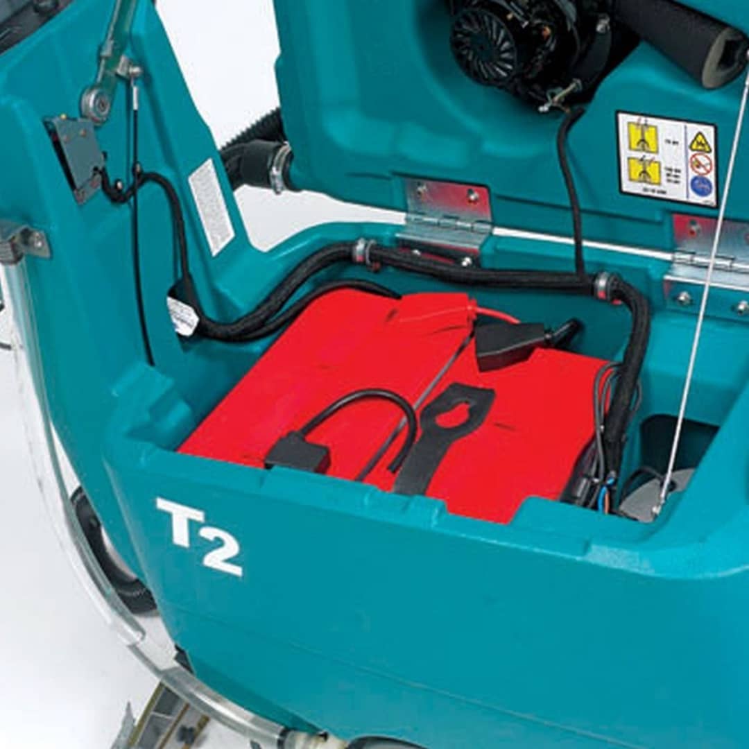 Tennant T2 Commercial Battery-Powered Floor Scrubber - Heavy Duty Cleaning Machine for Warehouses, Hospitals & Schools - Cordless Auto Scrubber with Long-Lasting Battery Life