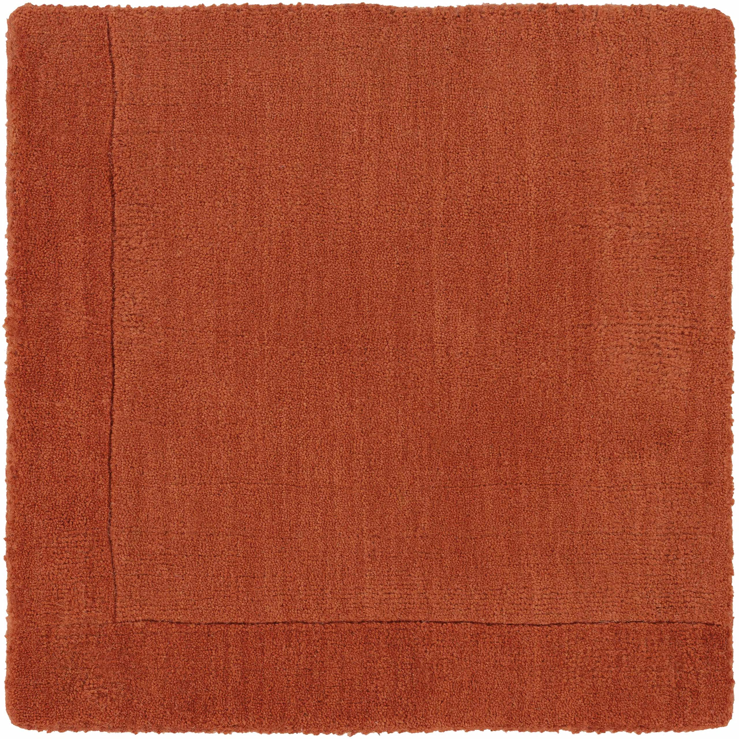Hauteloom Lowmansville Wool Area Rug for Living Room & Bedroom - Solid Red with Border - 2' x 3' - Soft & Durable - Perfect for Cozy Home Decor