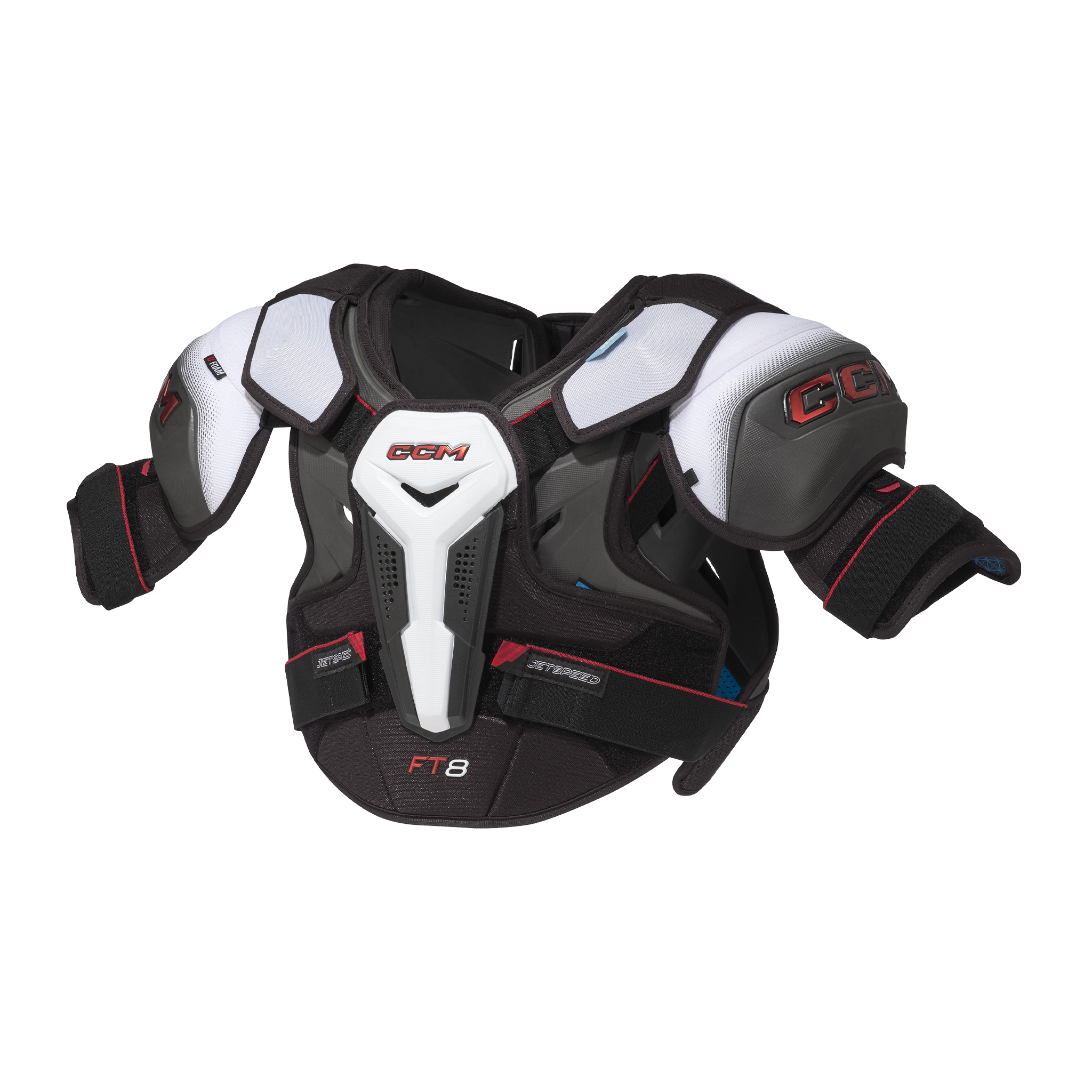 CCM JetSpeed FT8 Hockey Shoulder Pads for Junior Players - Lightweight Protection for Ice Hockey Training & Games