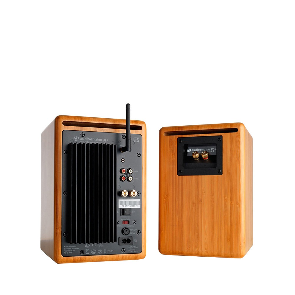 Audioengine A5+ Wireless Powered Bookshelf Speakers - Premium Solid Bamboo Design for Home Theater, Music Studio & Office | Hi-Fi Sound Quality, Bluetooth Connectivity, Bookshelf or Desktop Use