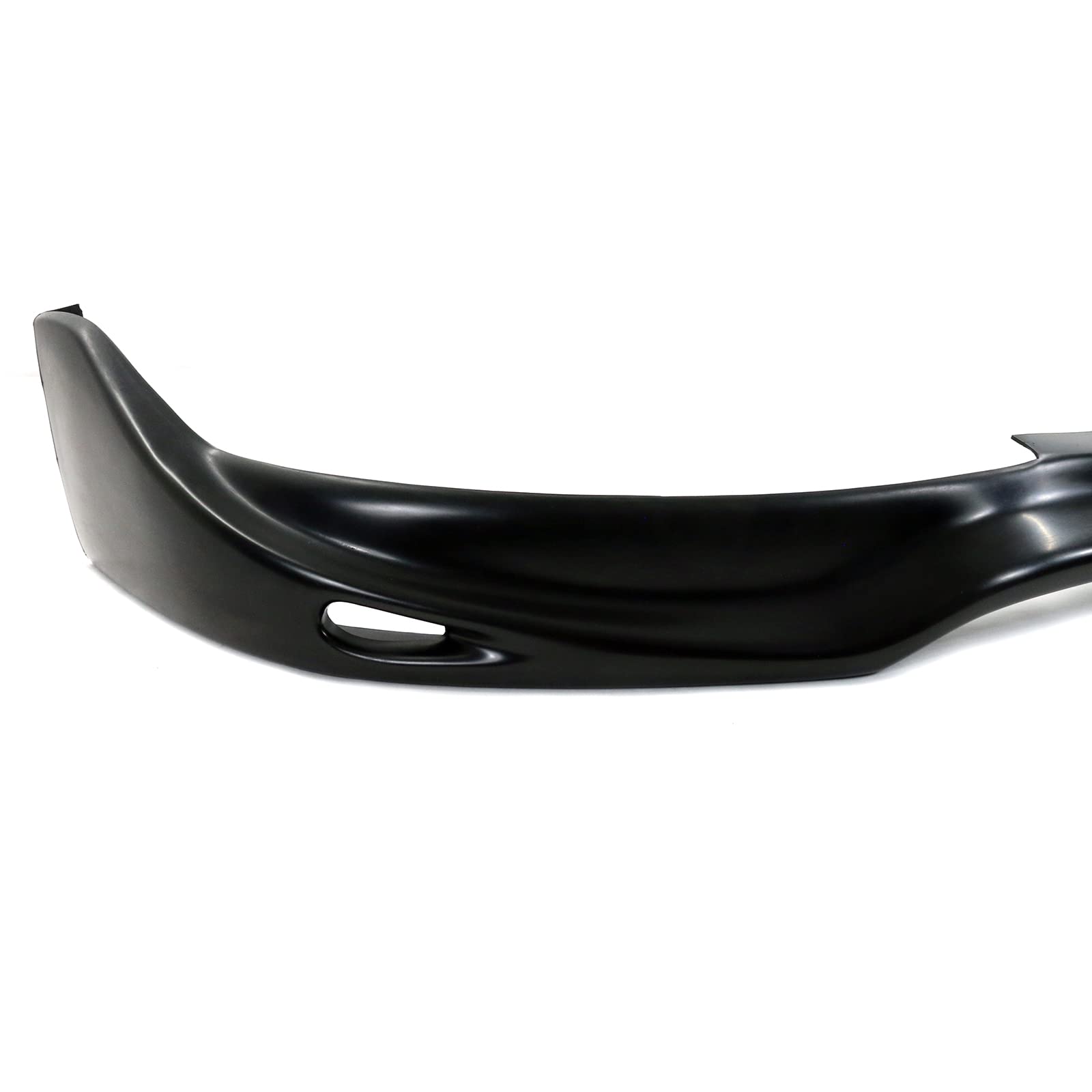 IKON MOTORSPORTS Front Bumper Lip Spoiler Splitter - PU Black Jun Style for 1999-2000 Honda Civic | Enhances Aerodynamics & Sporty Look | Perfect for Street Racing & Car Shows