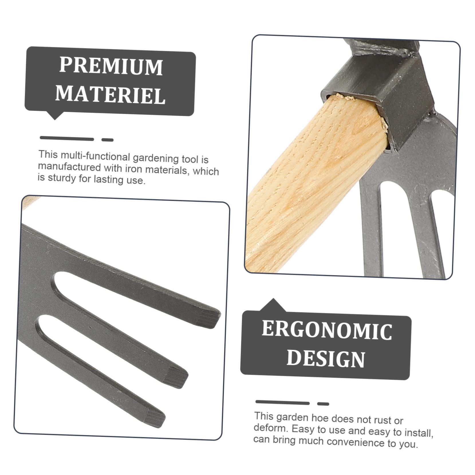 2 Pack Heavy Duty Garden Hoes - Ergonomic Handle Weeding & Soil Cultivation Tools for Outdoor Gardening, Landscaping, and Yard Work