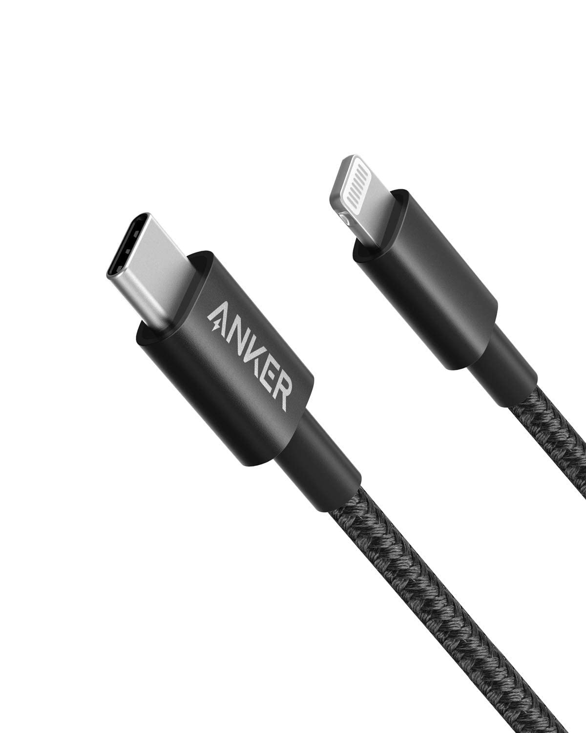 Anker MFi Certified Nylon USB C to Lightning Cable 6FT - Fast Charging & Durable for iPhone 14/13/12/11/X/8, iPad - Black (Perfect for Home, Office & Travel Charging)