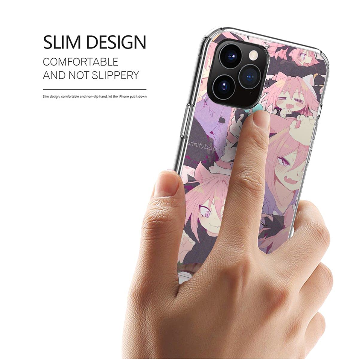 Astolfo Anime Shockproof Phone Case - Compatible with iPhone 13/12/11/X/Xs/Xr/8/7/6/6s Plus/Pro Max/Mini & Samsung Galaxy Note/S9/S10/S20 Ultra Plus - Cute Aesthetic Transparent Cover for Daily Use & Gaming Protection