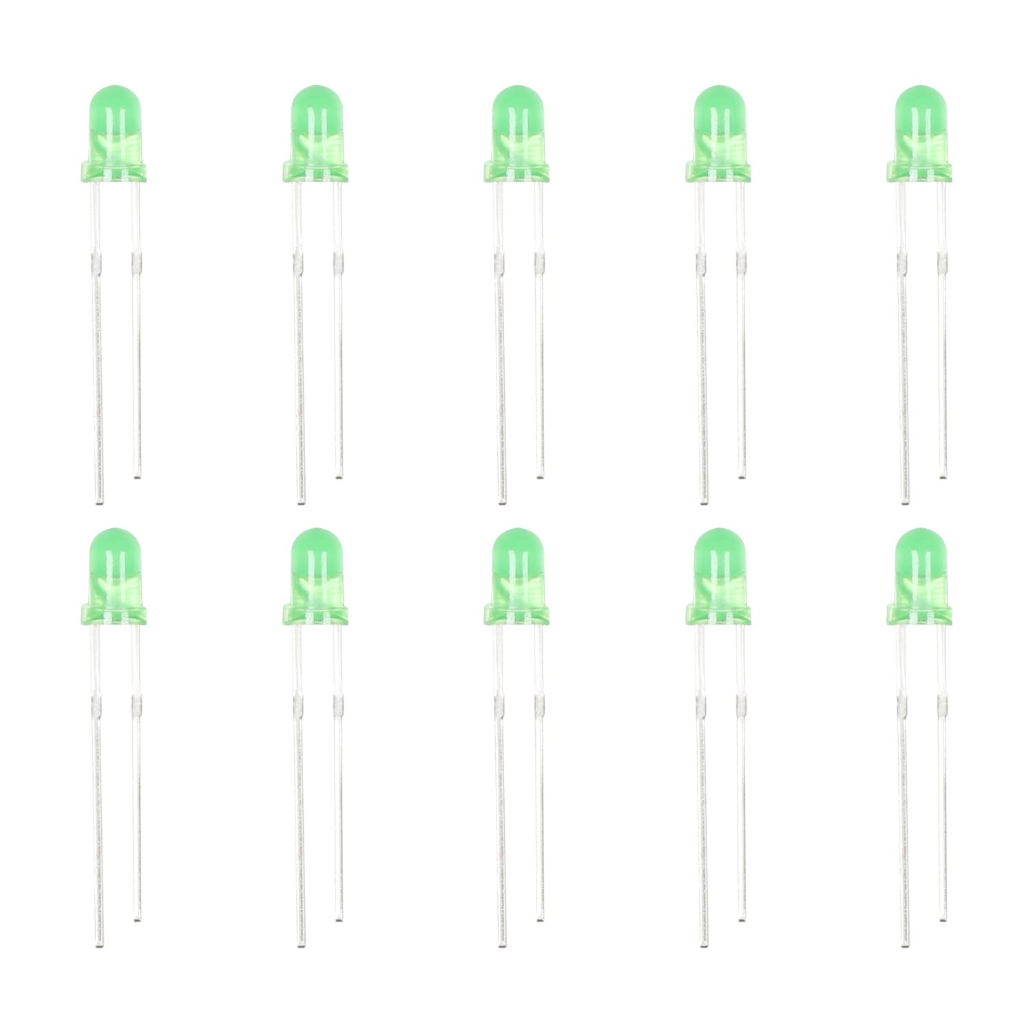 Othmro 80Pcs 3mm Green LED Diodes Bulbs - Bright Low Voltage DIY Lights for Christmas Decorations, Electronics Projects, and Crafting