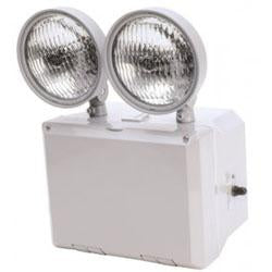 TFX 2 Wet Location 2 Head Emergency Light Unit, 120/277V - Waterproof LED Exit Sign for Commercial Buildings, Warehouses & Industrial Facilities