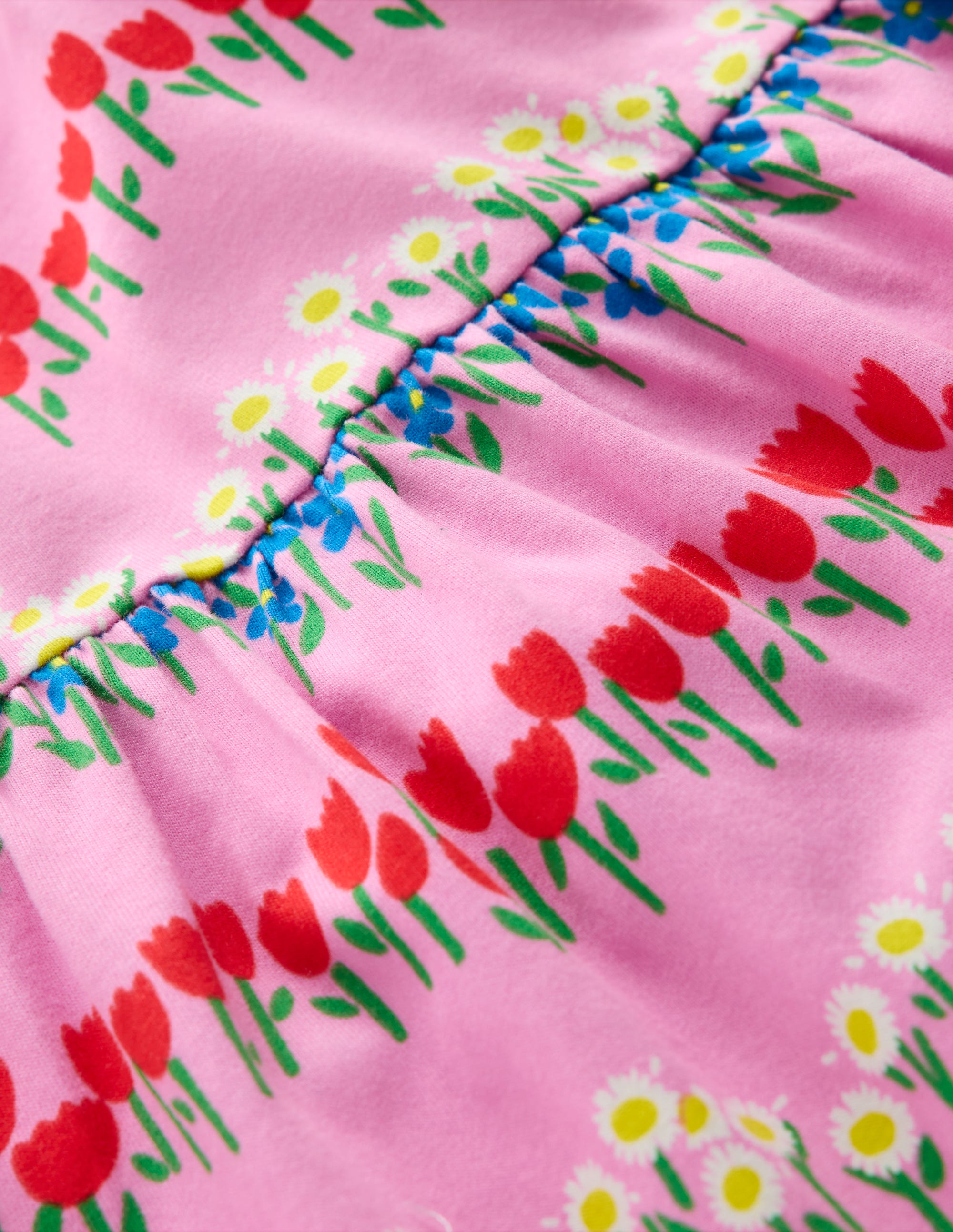 Ariel Twirly Jersey Dress - Cosmos Pink Floral Stripe Summer Dress for Women | Perfect for Beach Vacations, Date Nights & Outdoor Parties