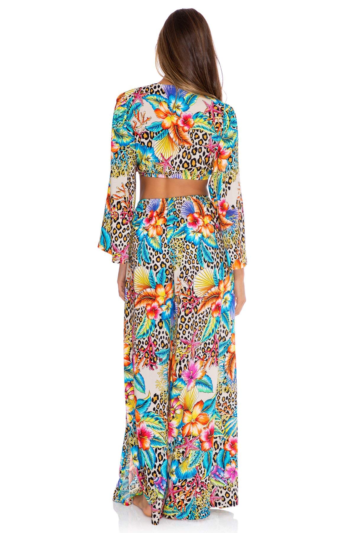 LULI'S Jungle - Open Sides Wide Leg Pants for Women | Comfortable & Stylish Lounge Pants | Perfect for Yoga, Home Wear & Casual Outfits