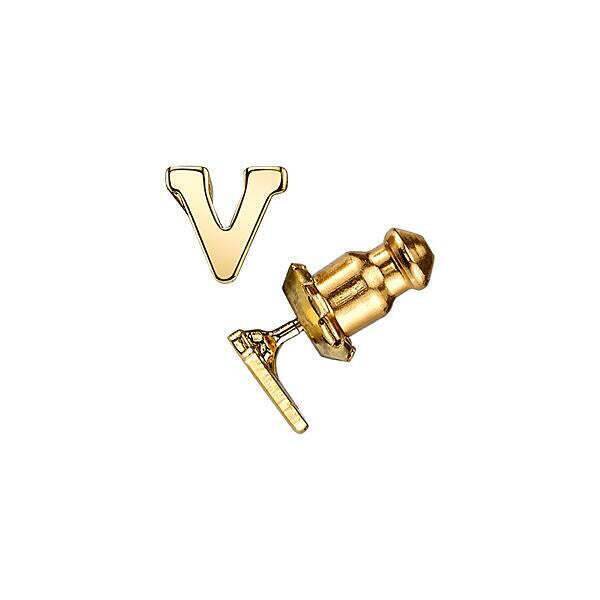 1928 Jewelry Gold Initial Button Earrings - Personalized Monogram Letter Earrings for Women, Dainty & Elegant Gold-Tone Studs - Perfect for Gifts, Everyday Wear & Special Occasions