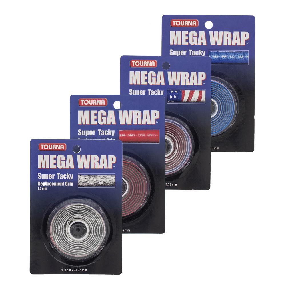 Premium Mega Wrap Replacement Tennis Grip - Overgrip for Enhanced Comfort & Sweat Absorption - Perfect for Tennis, Badminton & Racquetball Players