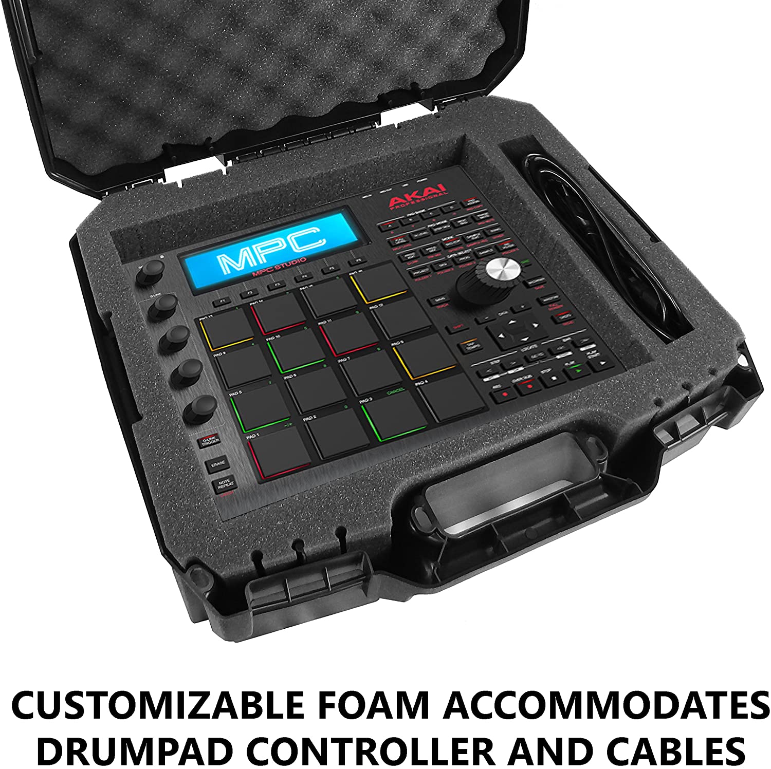CASEMATIX Universal Travel Case for Akai FIRE, MPK Mini Play, MPC ONE, APC Key 25 - Protective Storage Bag for Music Production Controllers - Perfect for Studio, Live Performance & Traveling Musicians