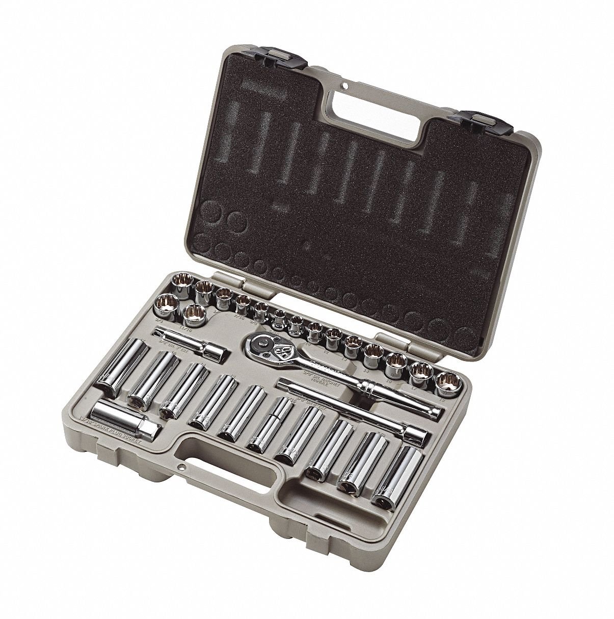 3/8 Inch Drive 30-Piece Socket Wrench Set - Professional Grade Chrome Vanadium Steel Tool Kit for Automotive Repair, DIY Projects & Home Maintenance