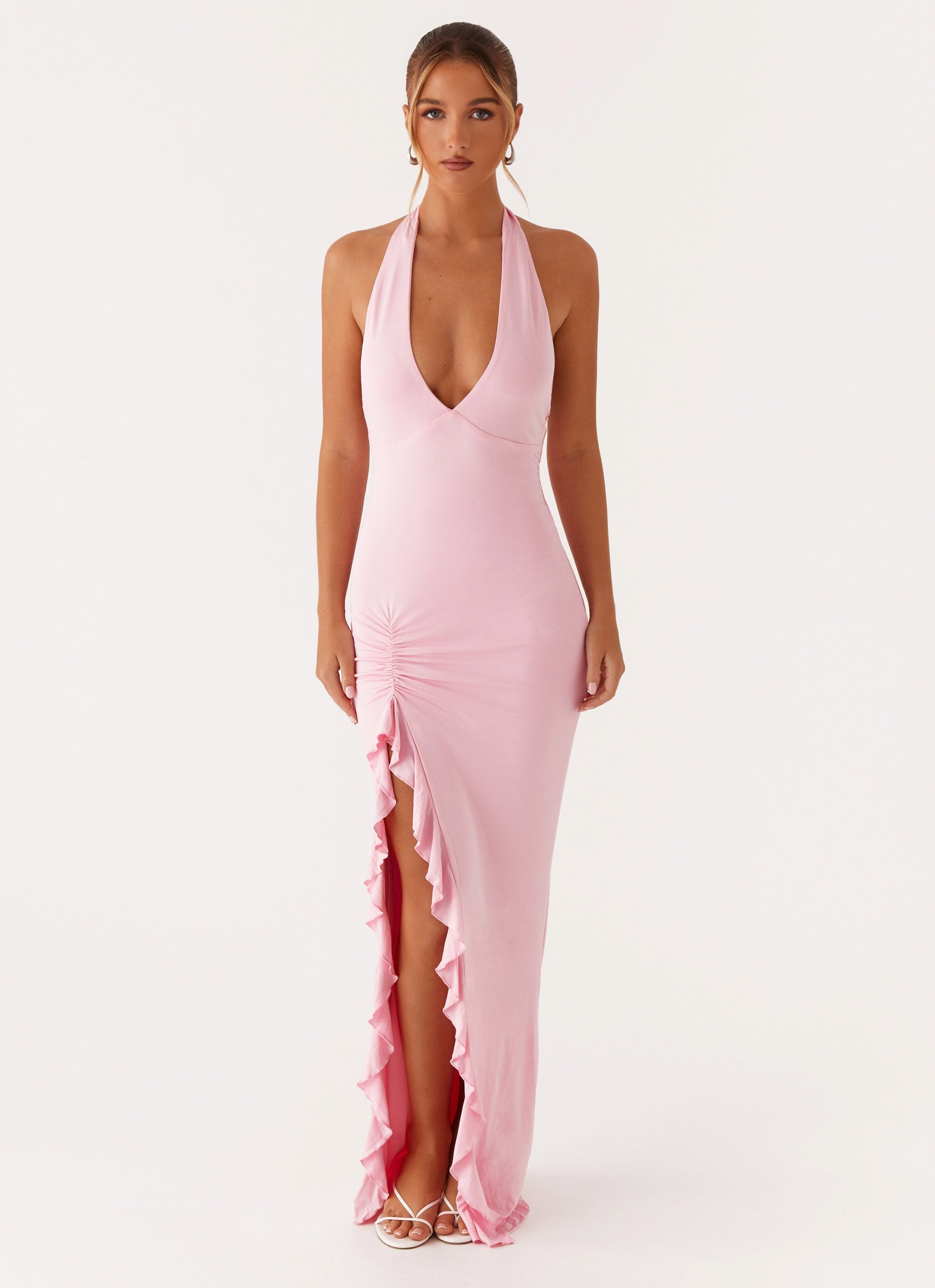 Charmed By You Women's Maxi Dress - Flowy Pink Long Dress for Summer, Beach, Parties & Special Occasions