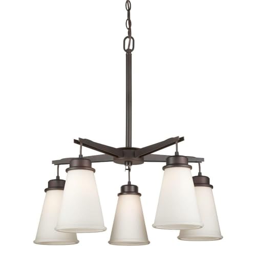 Forte 2699-05-32 Elegant 5-Light Bronze Chandelier - Perfect for Dining Room, Bedroom & Foyer Lighting