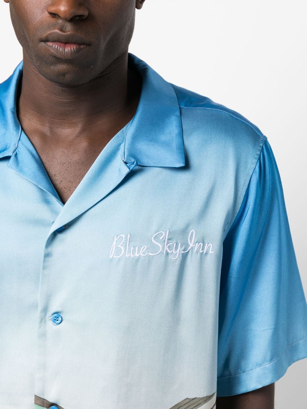 BLUE SKY INN Clear Blue Shirts for Men - Casual Comfort Wear for Everyday Outings & Travel