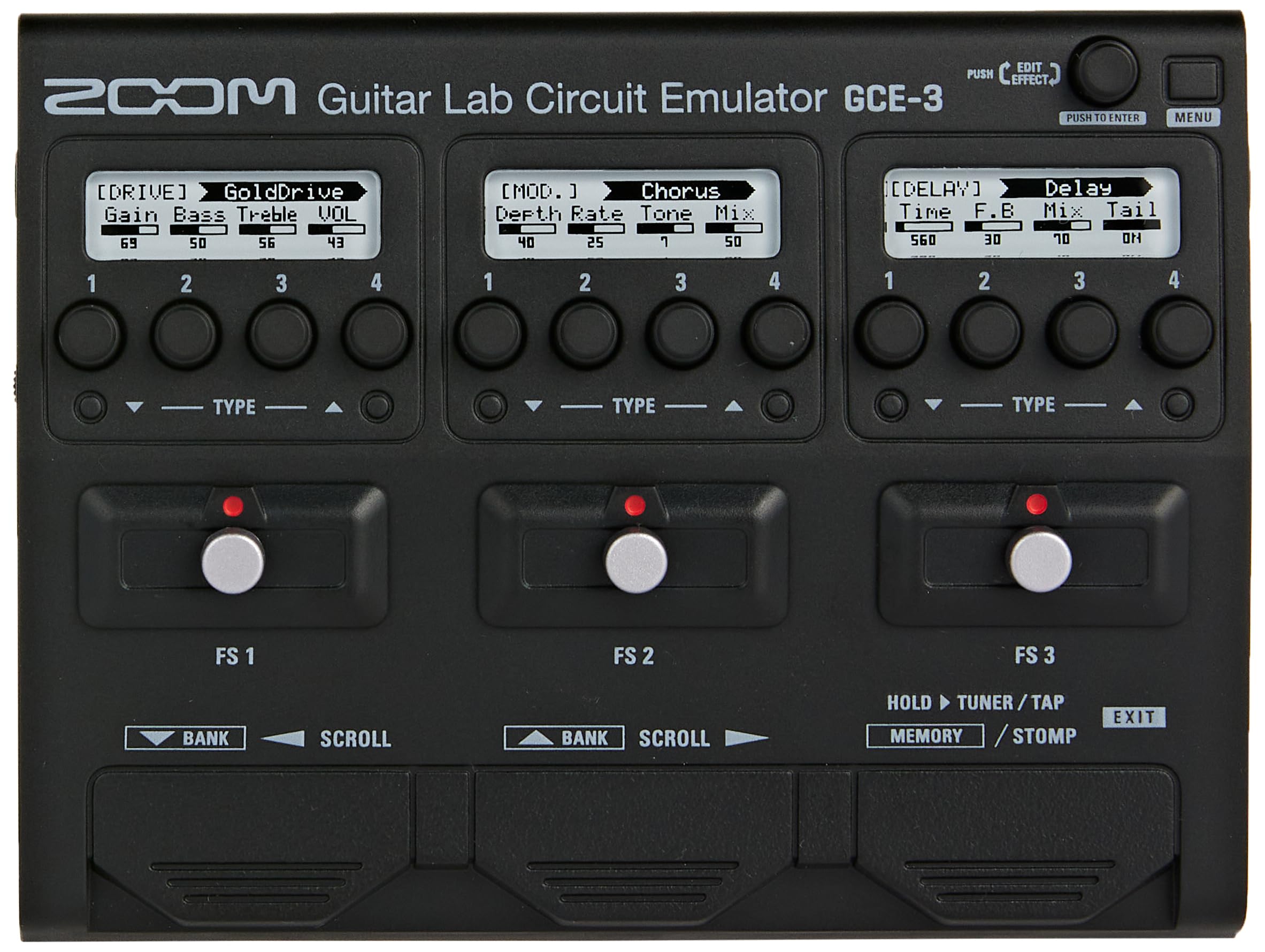Zoom GCE-3 Guitar Lab Circuit Emulator - Compact USB Audio Interface for Guitar Effects Emulation | Works with Guitar Lab Software | Perfect for Home Recording & Live Performances