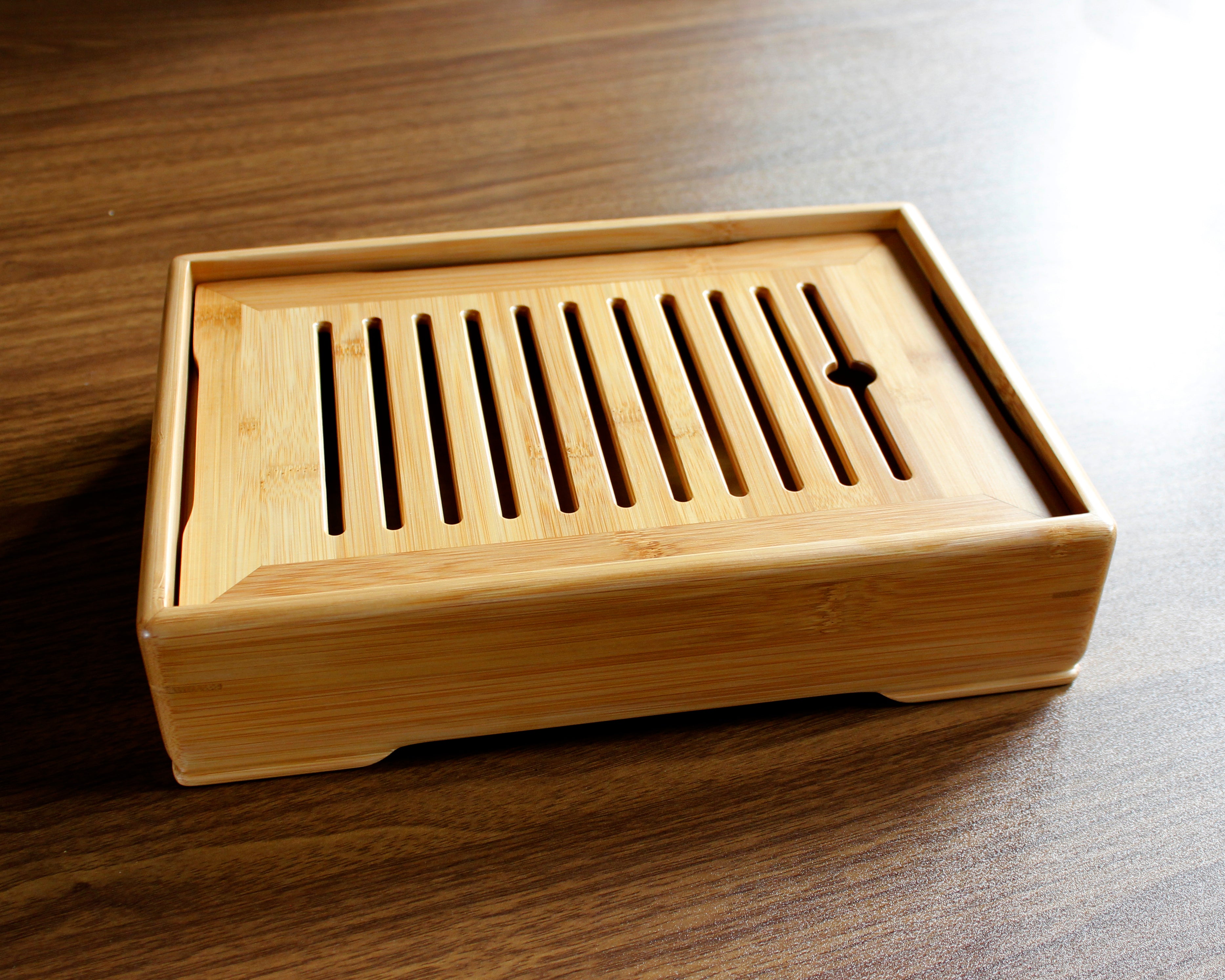 Premium Large Bamboo Tea Tray - Natural & Durable Tea Serving Tray for Tea Ceremony, Home Decor, or Office Use