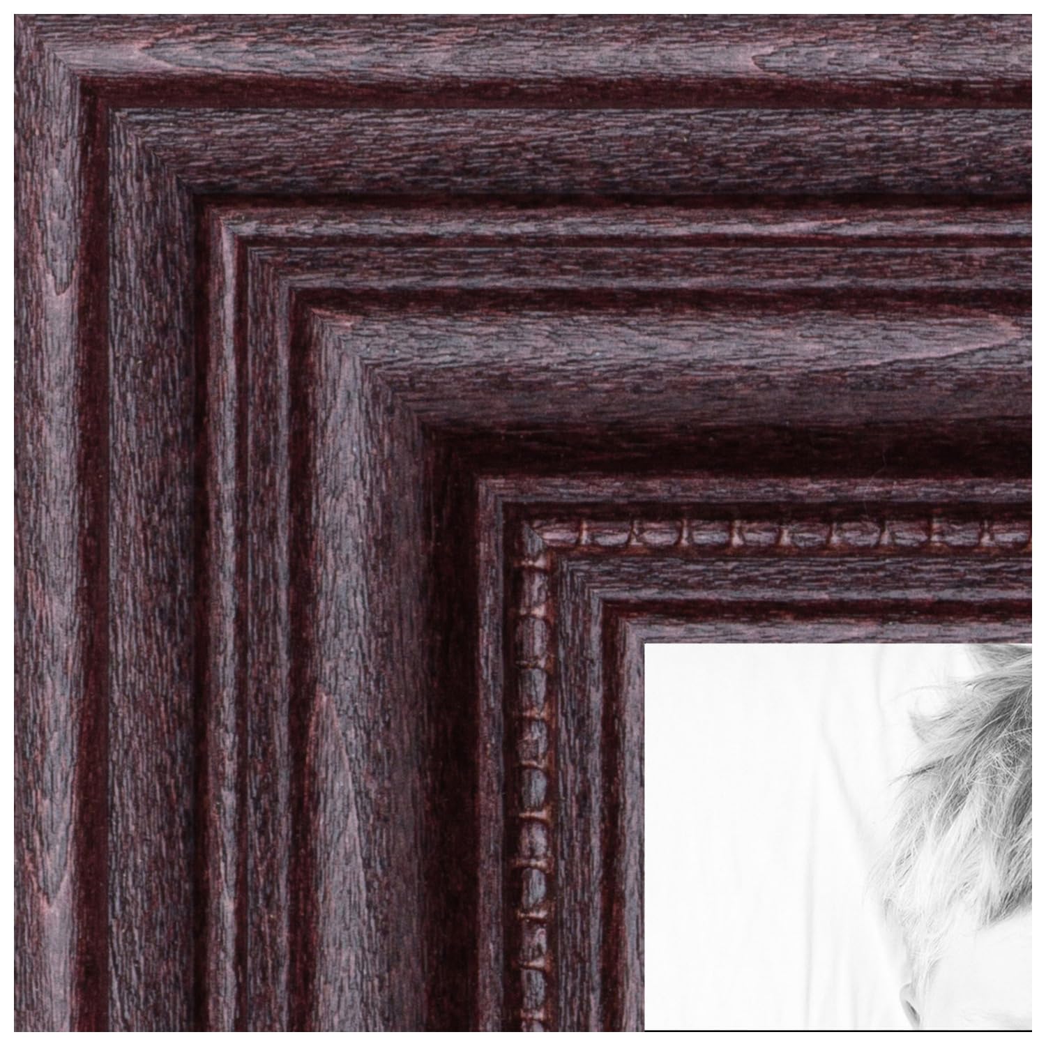 ArtToFrames 25x28 Inch Red Wood Picture Frame - 1.25 Inch Cherry Finish Custom Poster Frame for Artwork & Photos - Includes Economy Acrylic - Perfect for Home Decor, Office Display & Gift Giving
