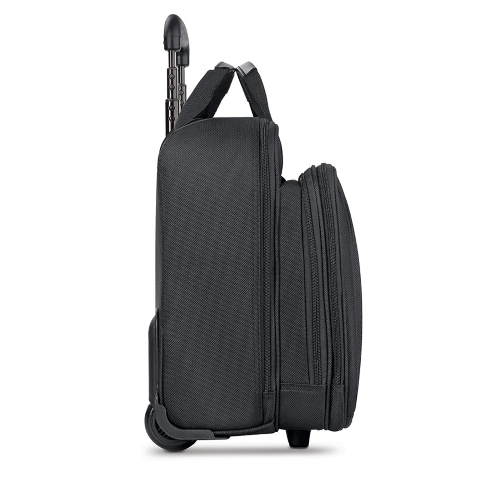 Solo New York Bryant Rolling Laptop Bag with Wheels - 17.3 Inch Wheeled Briefcase for Business Travel, Black Carry On Luggage with Telescoping Handle (14