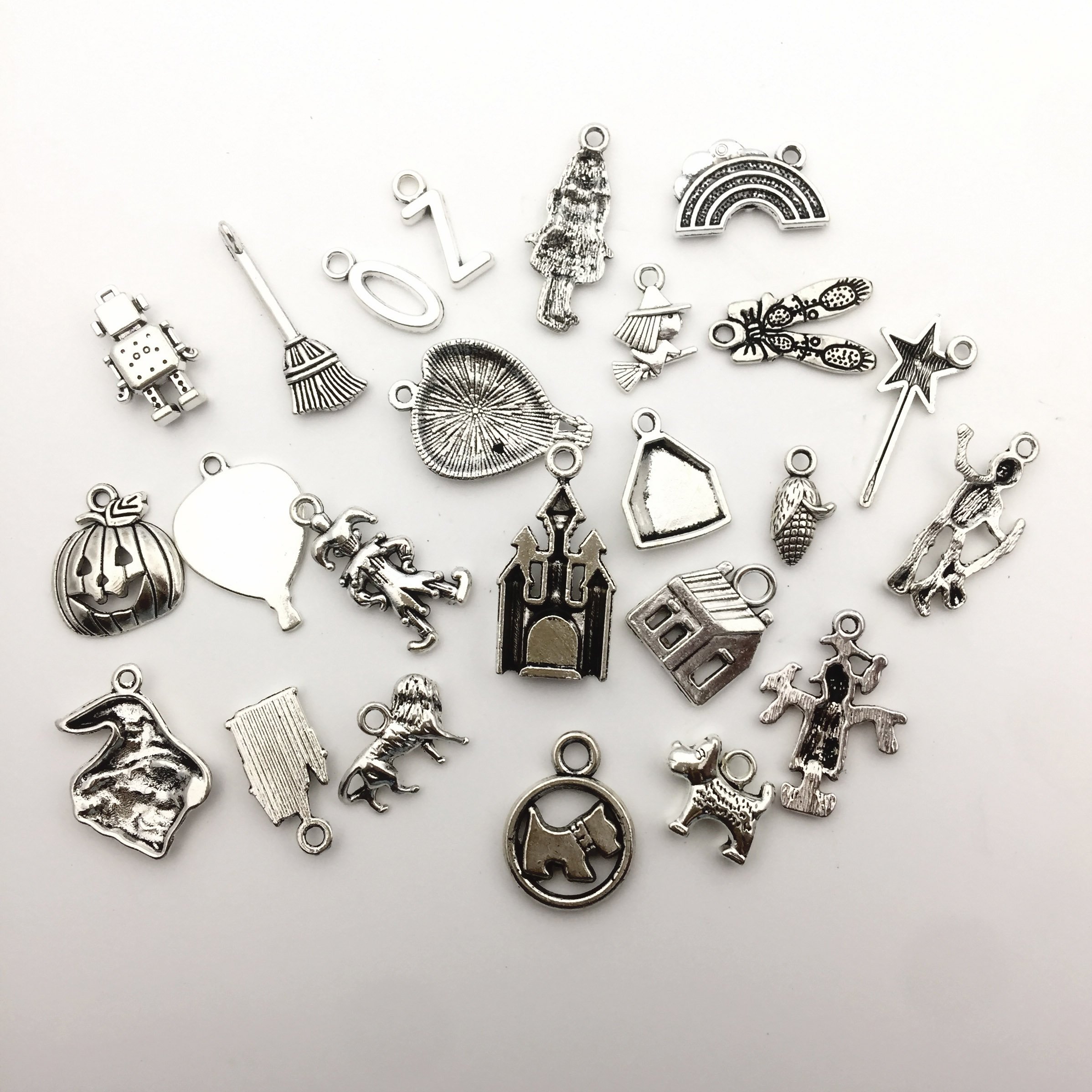 The Wizard of Oz Charms - 100g (70-75pcs) Mixed Craft Beads & Jewelry Pendants for DIY Necklace, Bracelet Making - Perfect for Scrapbooking, Gift Wrapping & Home Decor (M038)