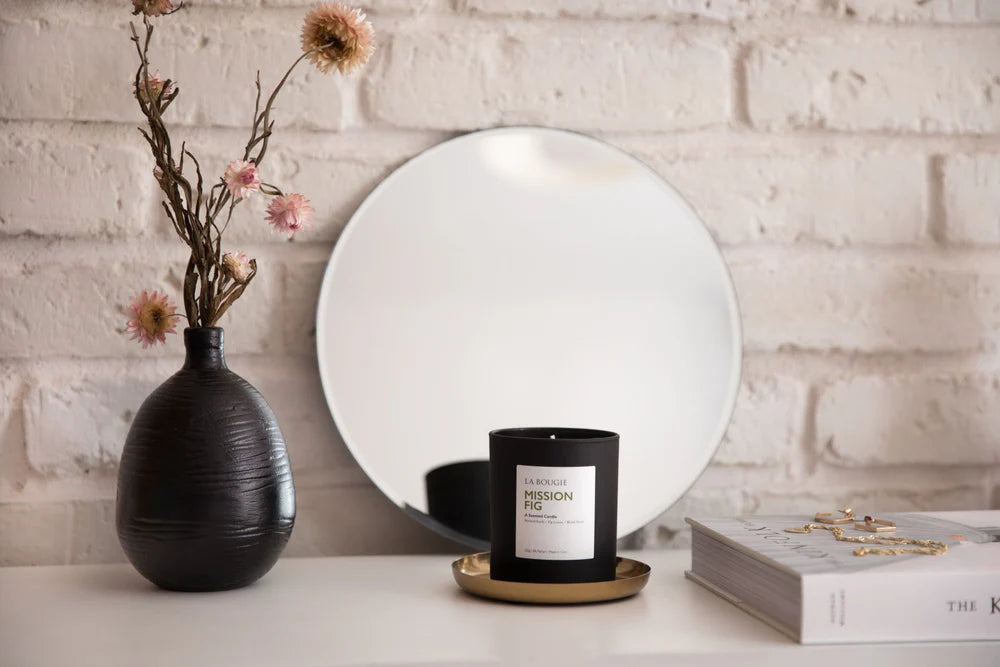 Premium Mission Fig Scented Candle - Handmade Soy Wax Candle with Natural Fragrance for Home, Spa & Romantic Ambiance