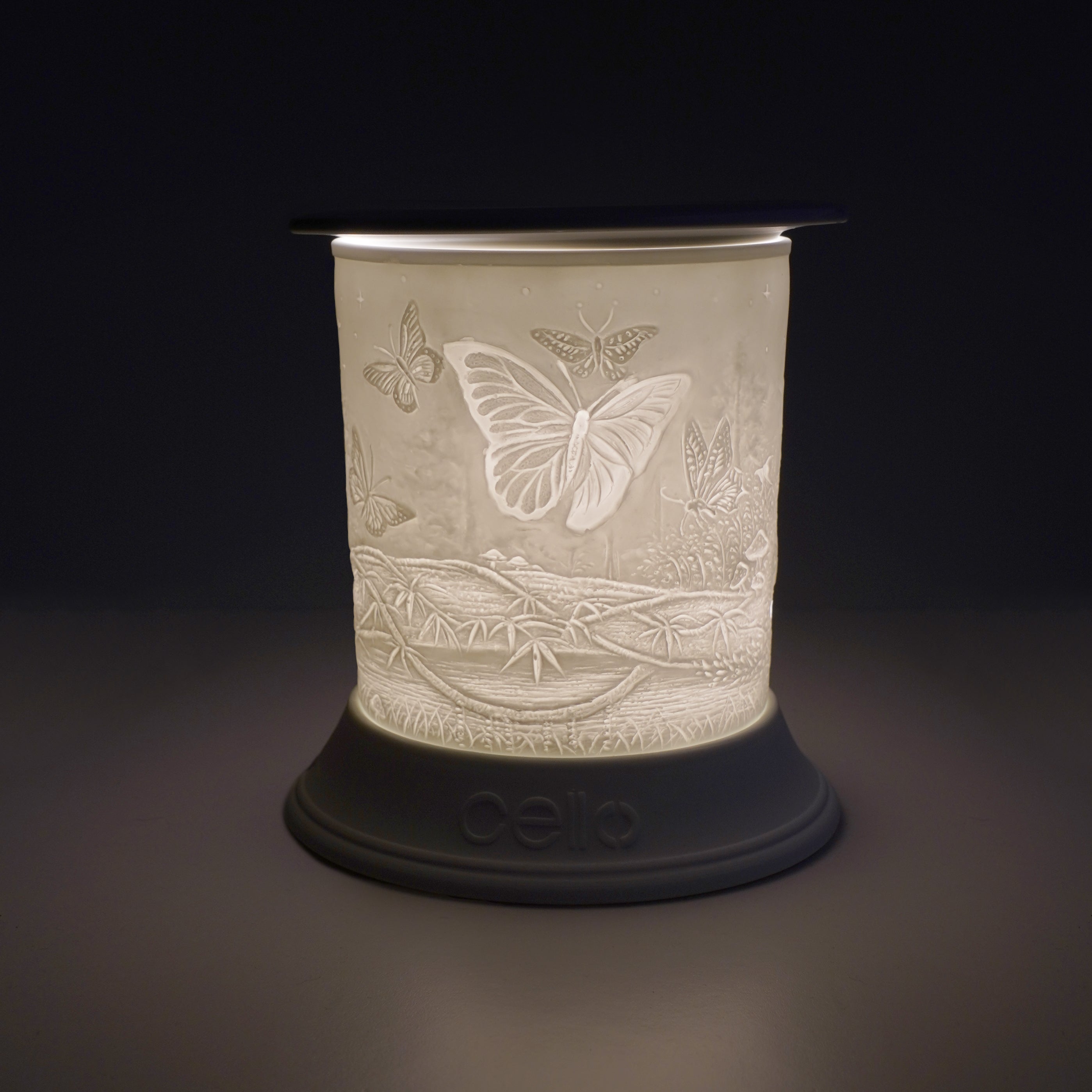 Electric Wax Warmer - Porcelain Candle Melter with Straight Butterfly Design for Home Aromatherapy & Relaxation | Perfect for Living Room, Bedroom, Spa & Yoga Studio