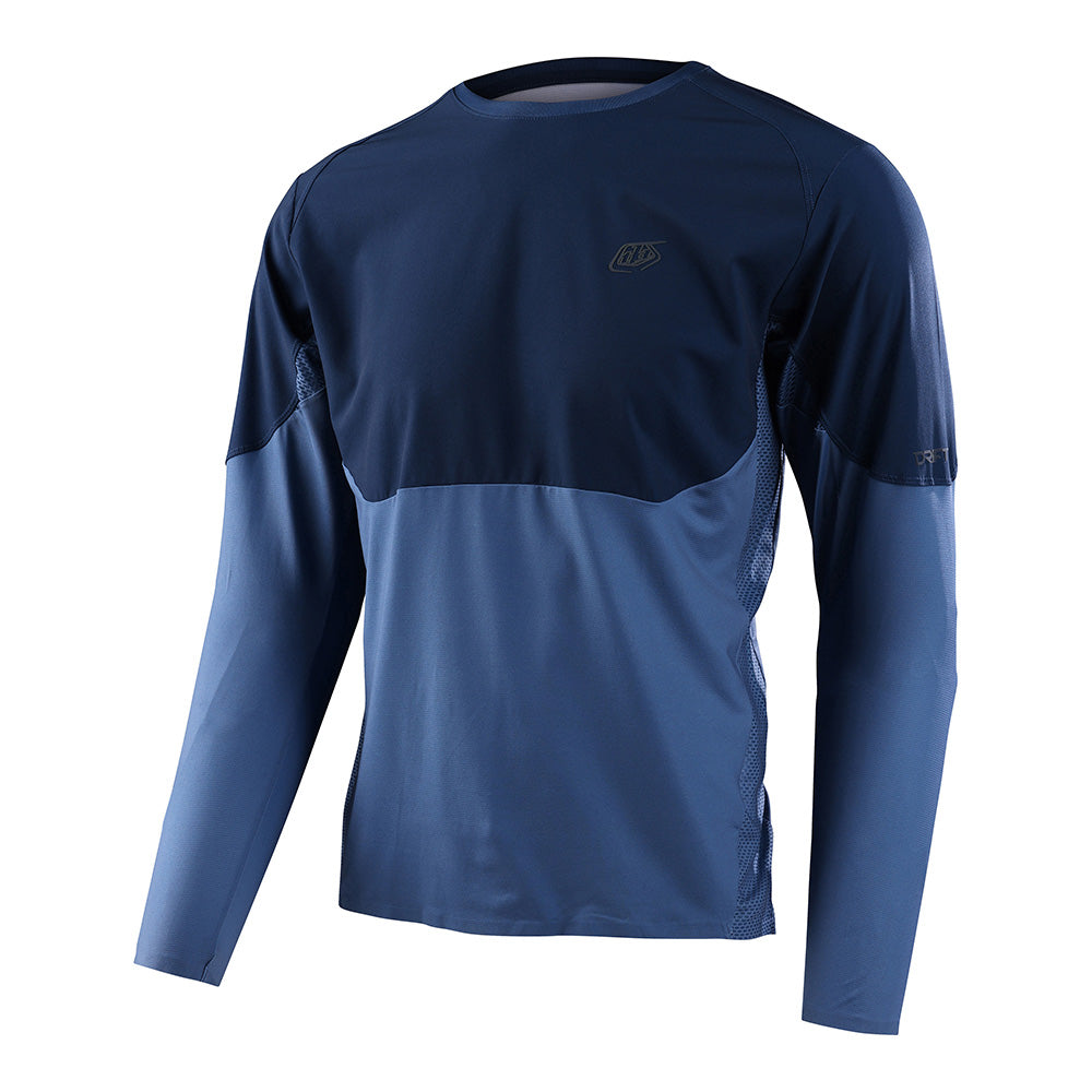 Drift LS Jersey - Solid Blue Mirage - Lightweight Performance Shirt for Running, Cycling & Outdoor Sports - Men's Athletic Top for Comfort & Style