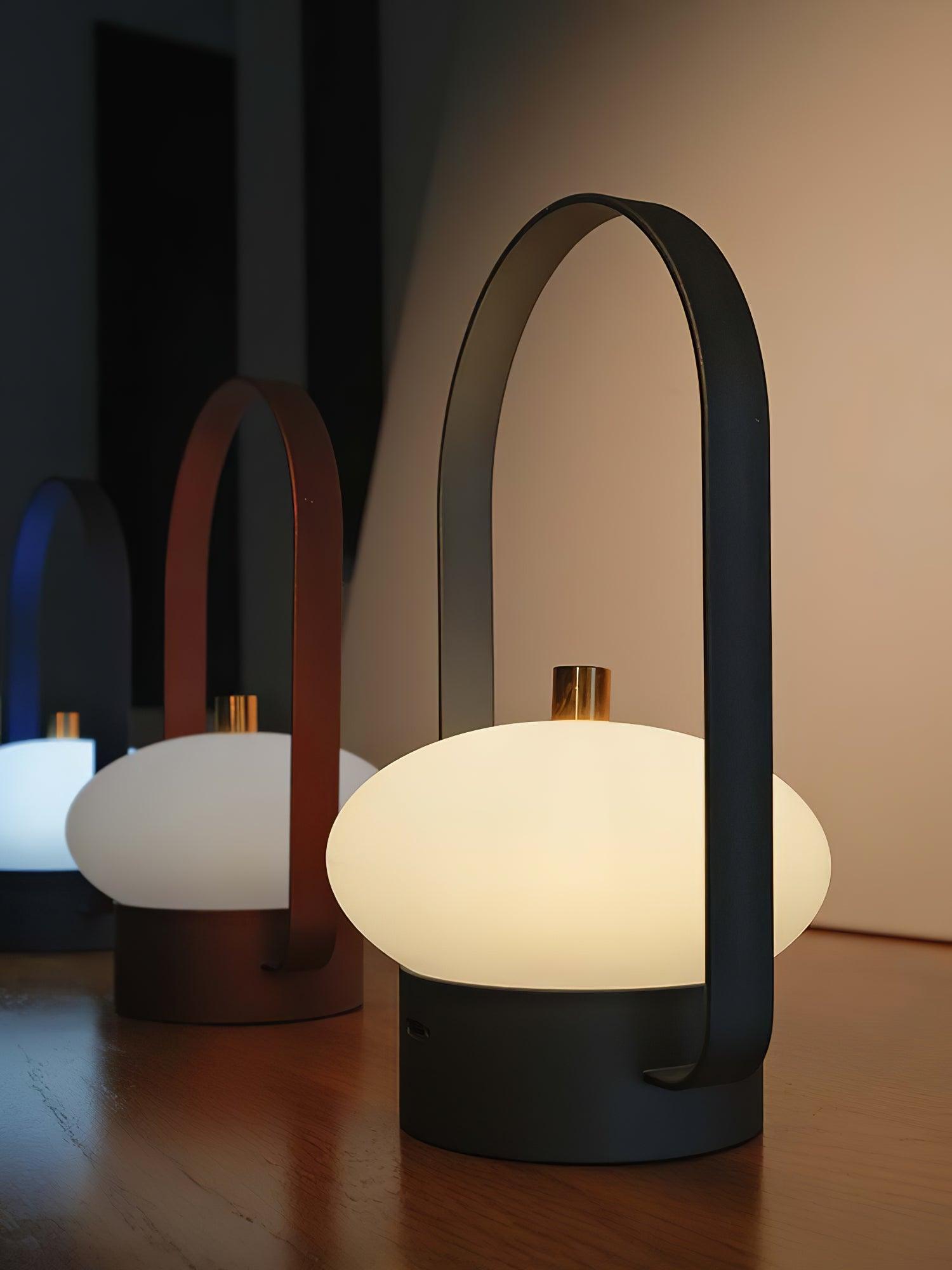 Soft Spot Portable Rechargeable LED Table Lamp with Built-in Battery - Perfect for Bedroom, Office, and Travel Night Light