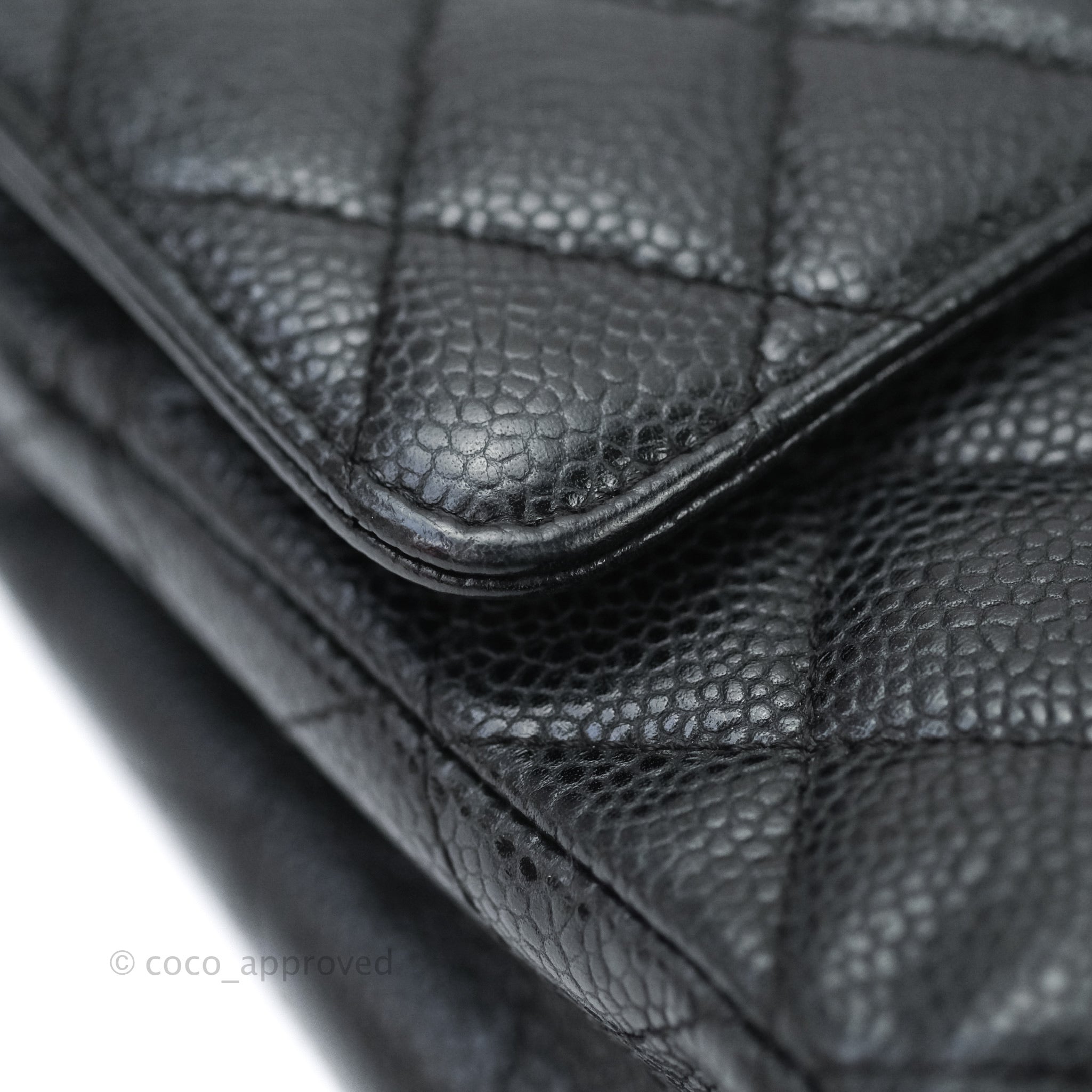 Chanel Classic M/L Medium Double Flap Bag Black Caviar Leather with Silver Hardware - Luxury Designer Handbag for Women, Perfect for Work, Evening Events & Special Occasions