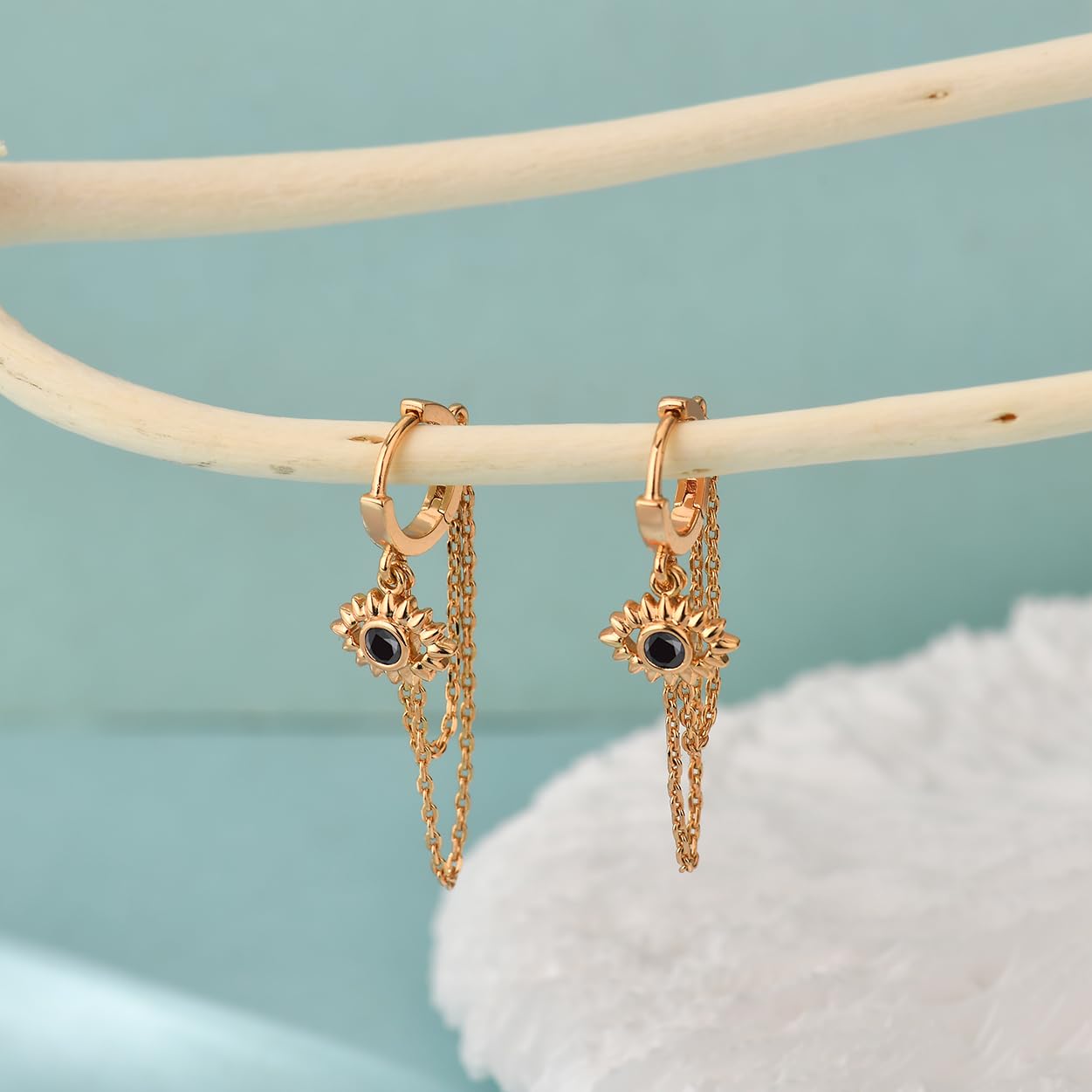 18K Gold Filled Tiny Heart Drop Dangle Earrings for Women - Dainty Huggie Hoop Earrings, Cute Fashion Jewelry Gift for Her (Perfect for Date Night, Wedding & Everyday Wear)