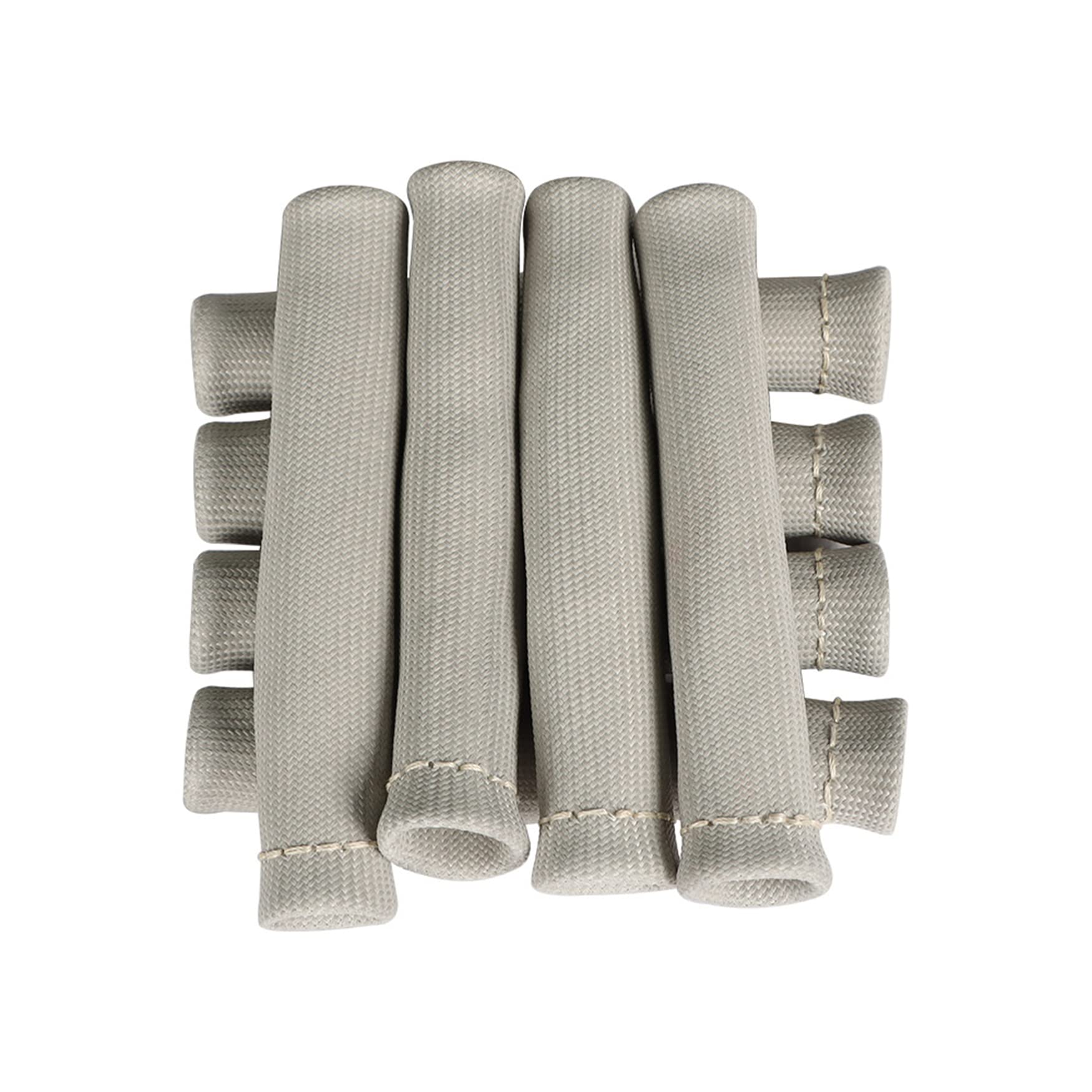 High-Temperature 8-Piece Gray 1200°F Spark Plug Wire Boots Heat Shield Sleeve Protector Kit - Compatible with SBC & BBC Engines - Ideal for Automotive Repair, Racing & Performance Upgrades