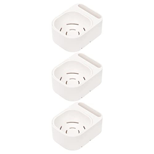 Beaupretty 3Pcs Makeup Sponge Blender Holder - Egg Powder Puff Drying Rack Stand for Beauty Sponges - White | Perfect for Makeup Artists & Home Vanity Organization