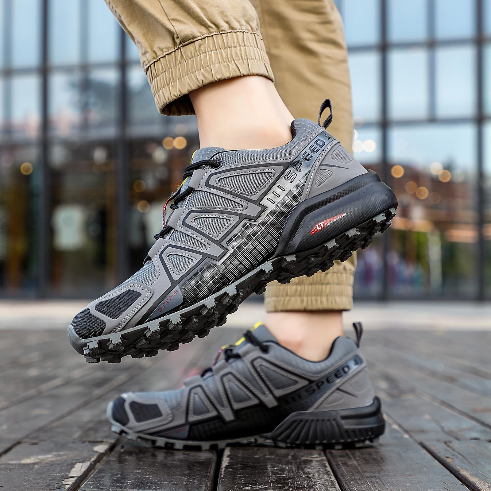 VENROXX Men's Trail Running Shoes - Lightweight, Breathable & Non-Slip Hiking Shoes for Outdoor Trekking & Sports | Perfect for Trail Running, Hiking Adventures & Gym Workouts