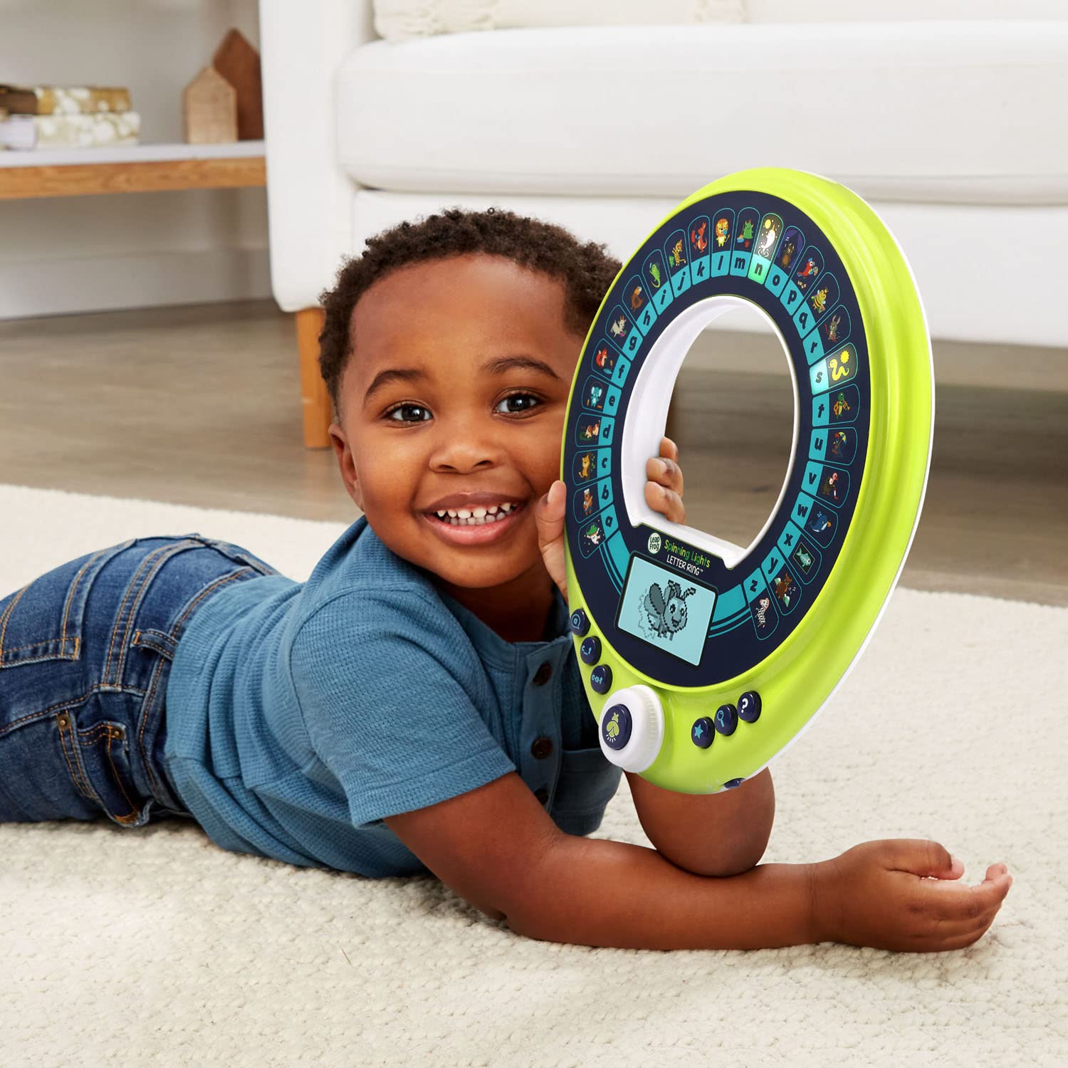 LeapFrog Spinning Lights Letter Ring - Interactive Alphabet Learning Toy for Toddlers | Educational ABC Game for Preschool Kids | Perfect for Home & Classroom Learning Activities