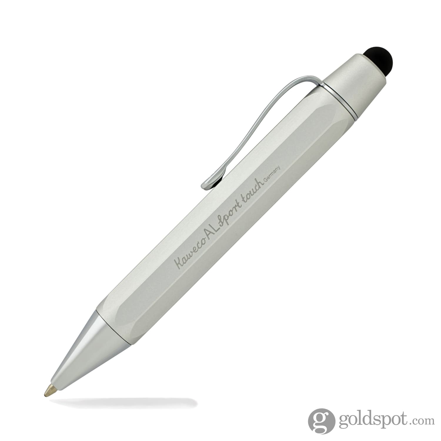 Kaweco AL Sport Touch Ballpoint Pen - Silver Matte Stylus Pen for Writing & Digital Devices | Perfect for Office, Note-Taking & Tablet Use