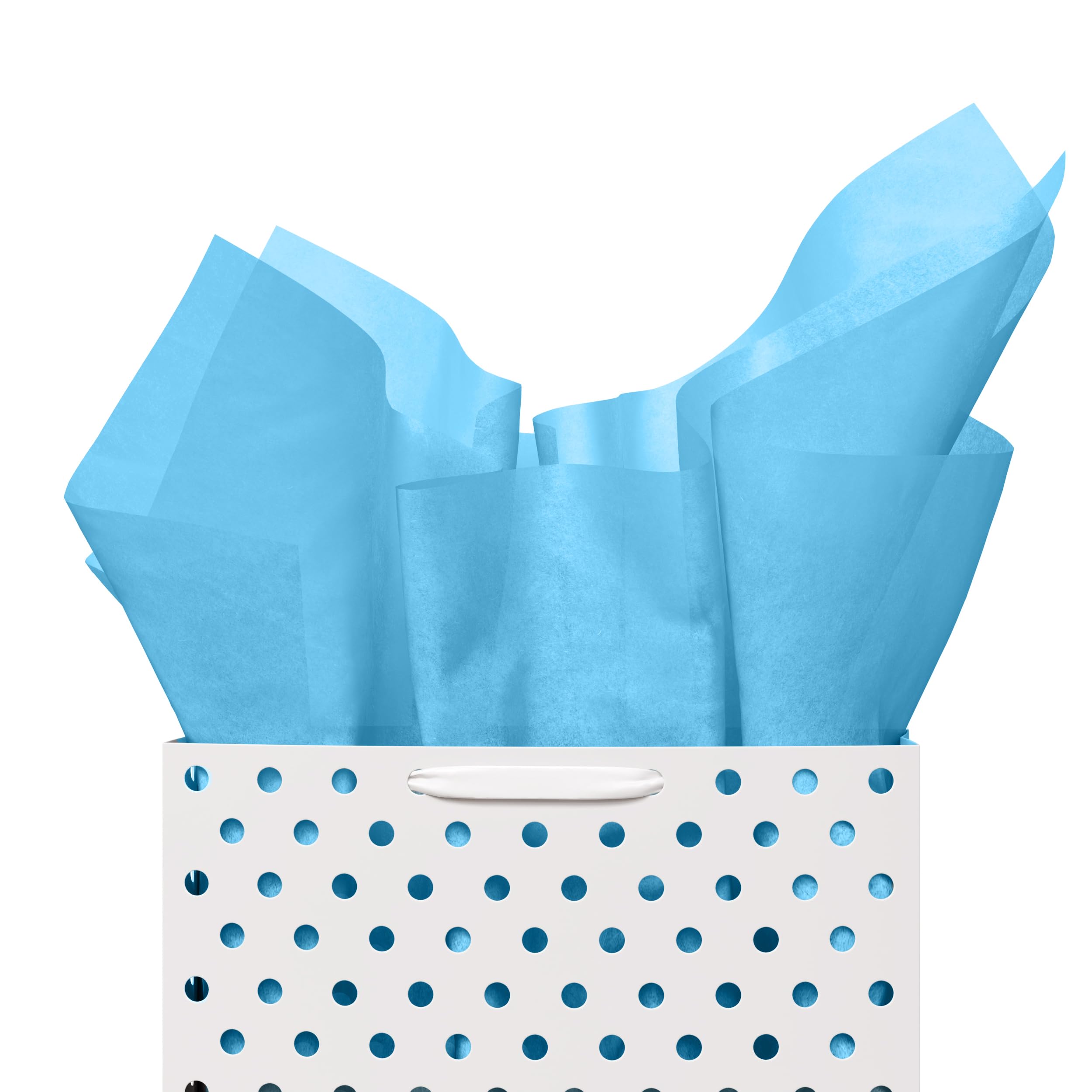 Premium Light Blue Tissue Paper - 120 Sheets, 15