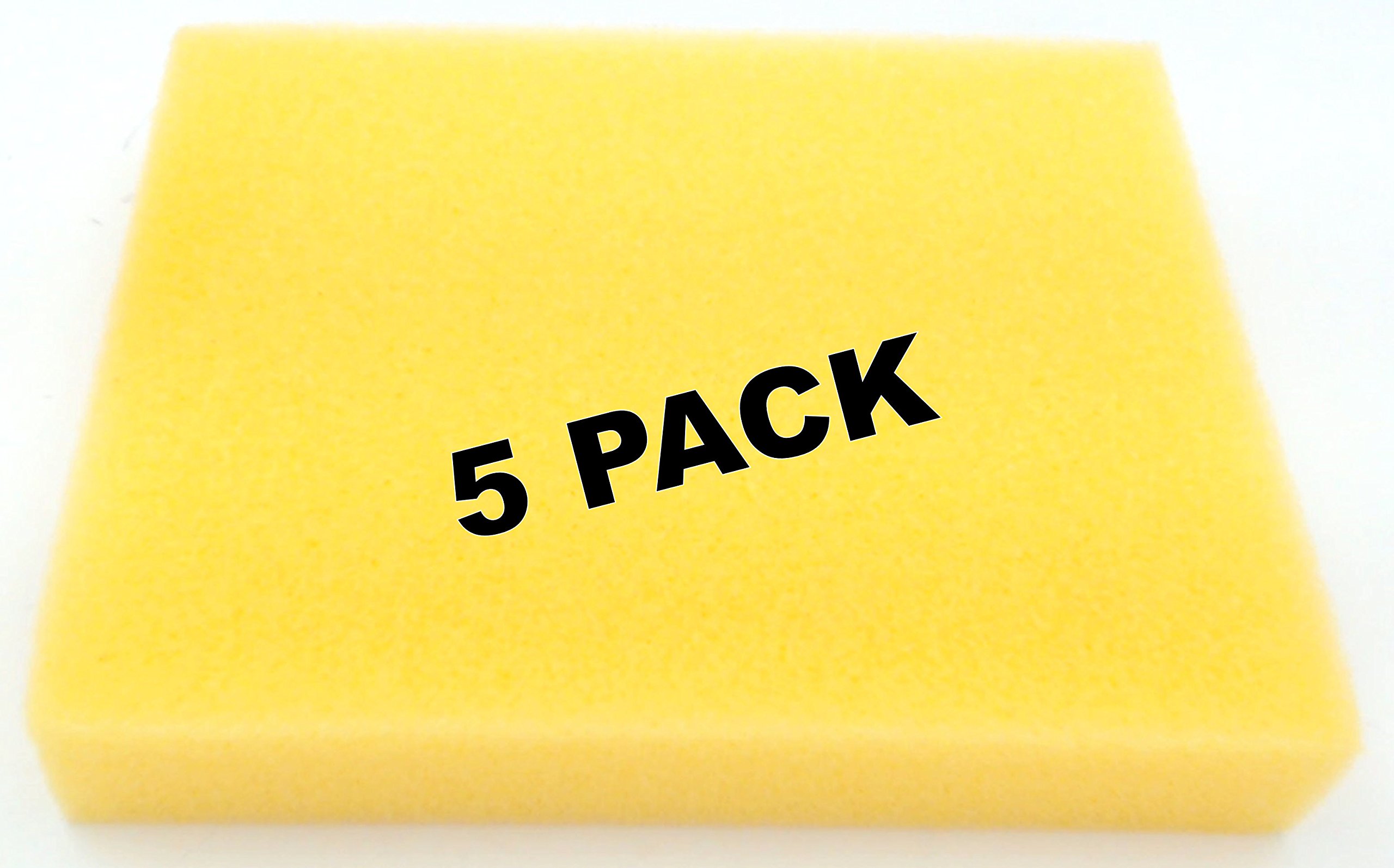 Bissell AeroSwift Vacuum Foam Filter 5-Pack (1600304) - Yellow Replacement Filters for Bissell Vacuums | Perfect for Pet Hair, Allergies & Deep Cleaning