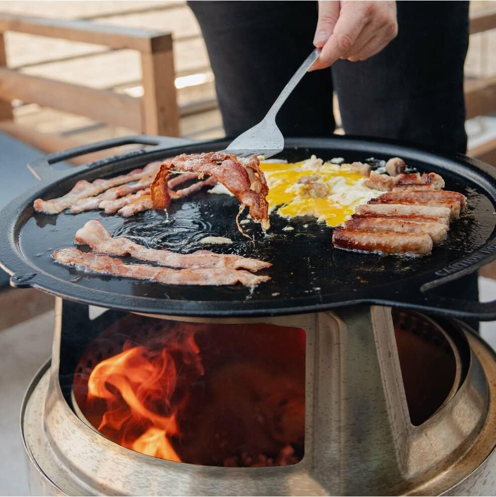 Solo Stove Large Griddle Top - Premium Stainless Steel Camping Cookware for Outdoor Grilling, BBQ & Picnics - Perfect for Backyard, Camping & Tailgating