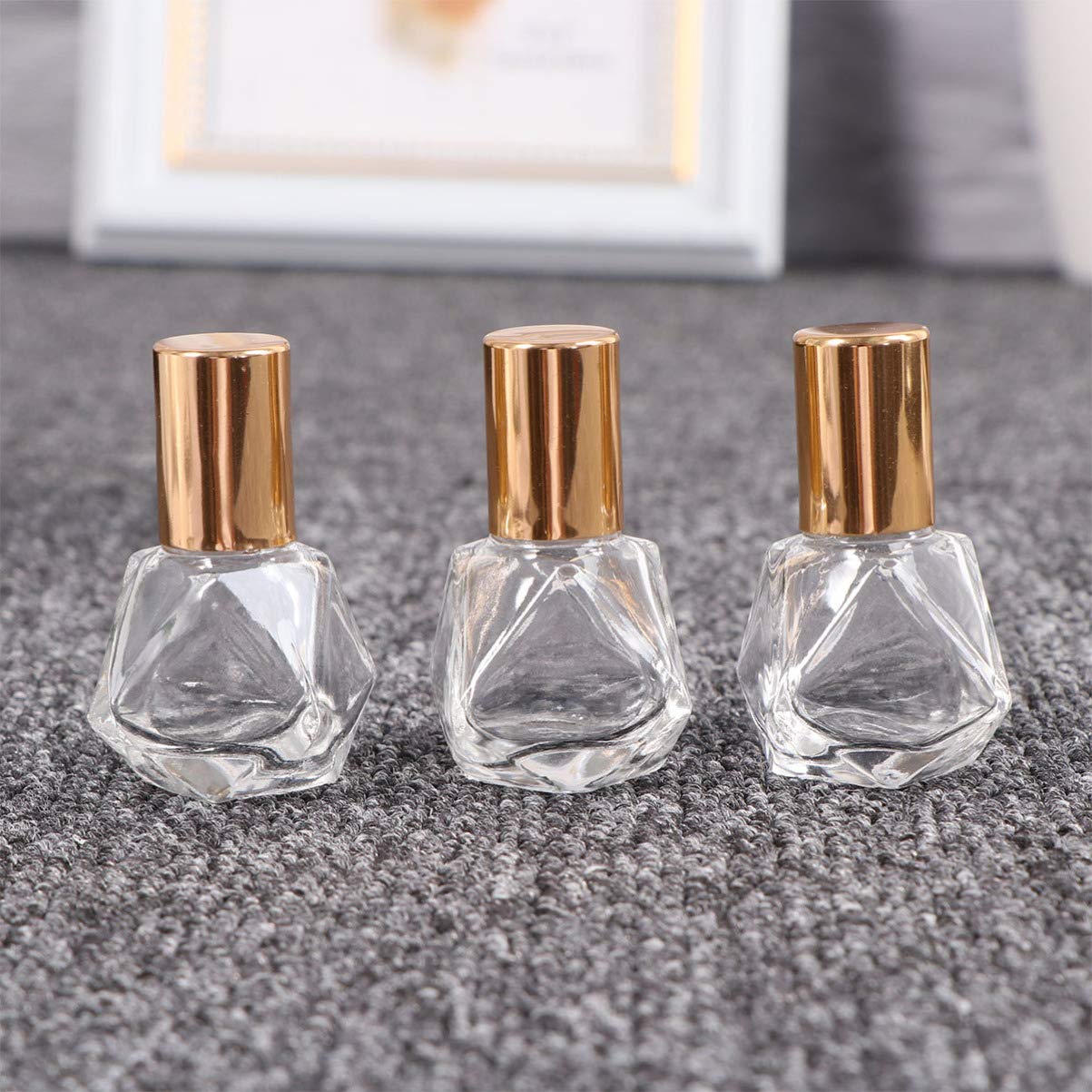 8Pcs Refillable 5ML Glass Roller Bottles for Essential Oils, Perfume & Cosmetics - Includes Funnel & Dropper - Perfect for Aromatherapy, DIY Skincare & Travel Size Liquids