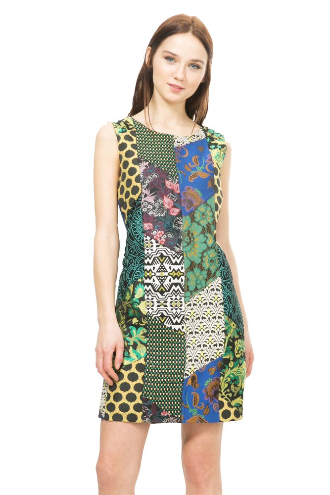 Desigual Women's Calista Floral Print Summer Dress - Lightweight & Comfortable for Beach, Vacation & Casual Wear